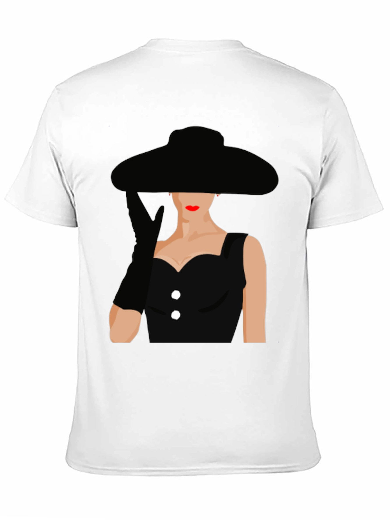 Audrey Hepburn Style Black T-Shirt