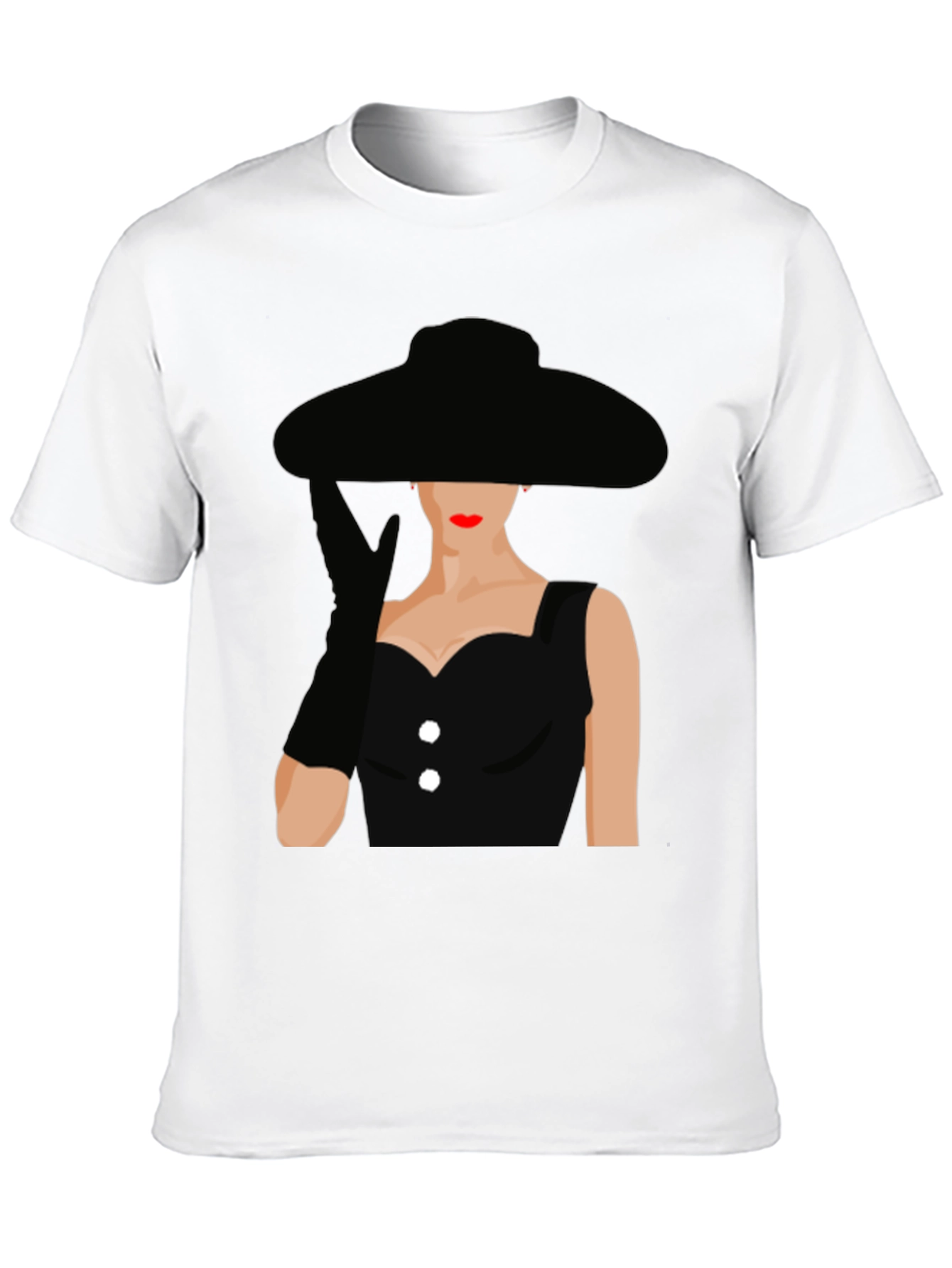 Audrey Hepburn Style Black T-Shirt