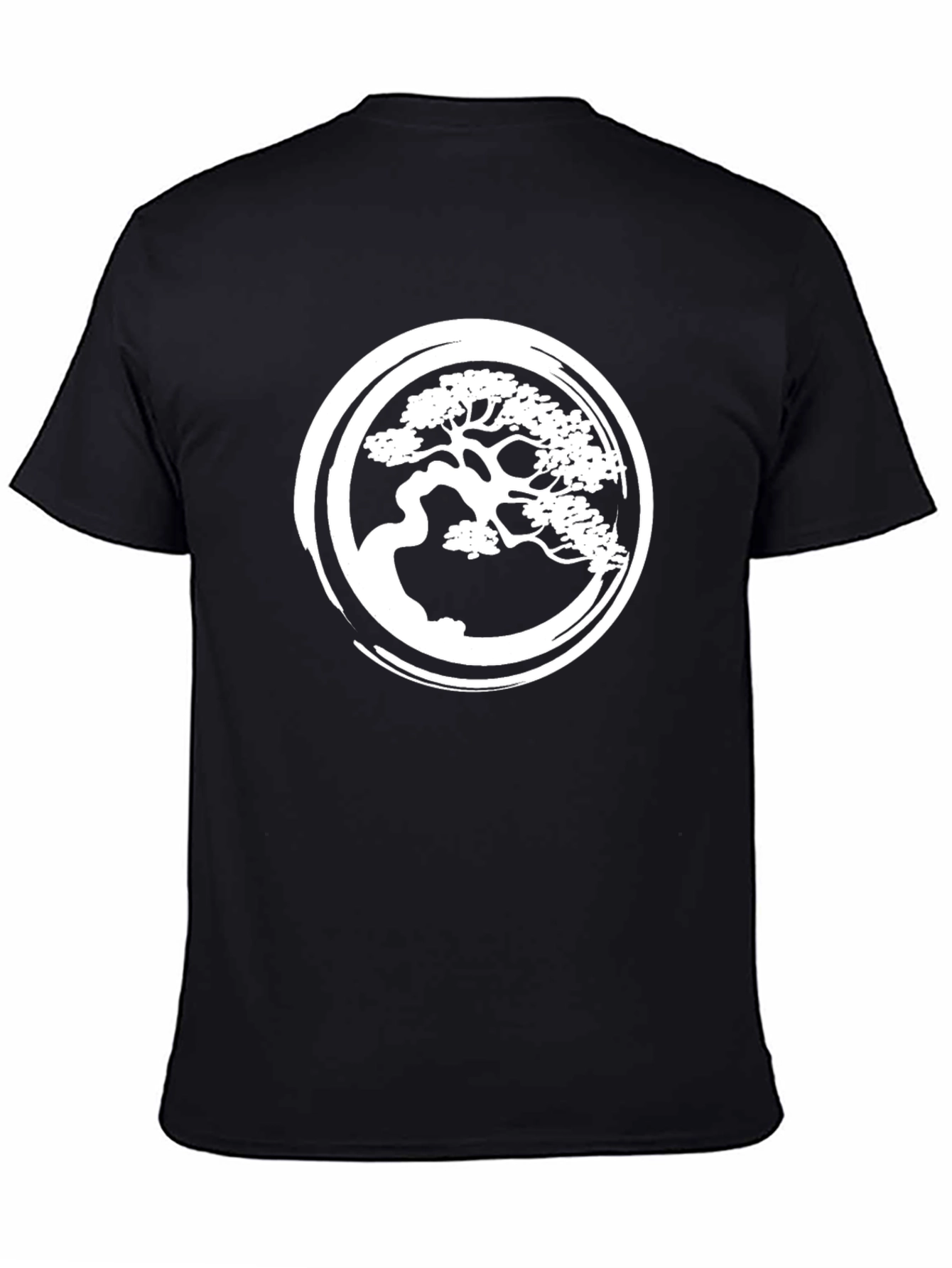 Bonsai Tree Graphic Tee - Stylish Black Cotton Shirt