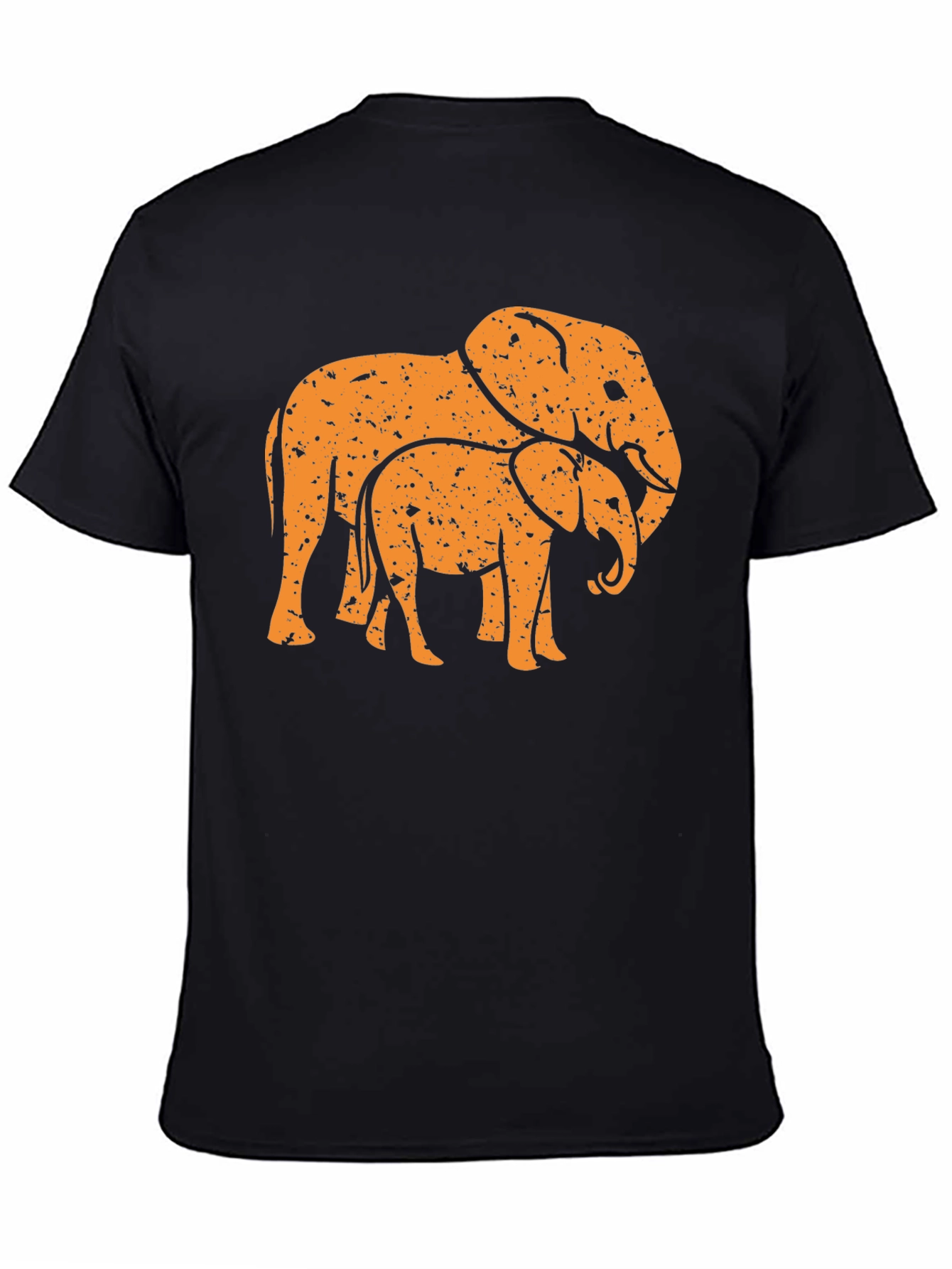 Elephant Family Black Graphic Tee