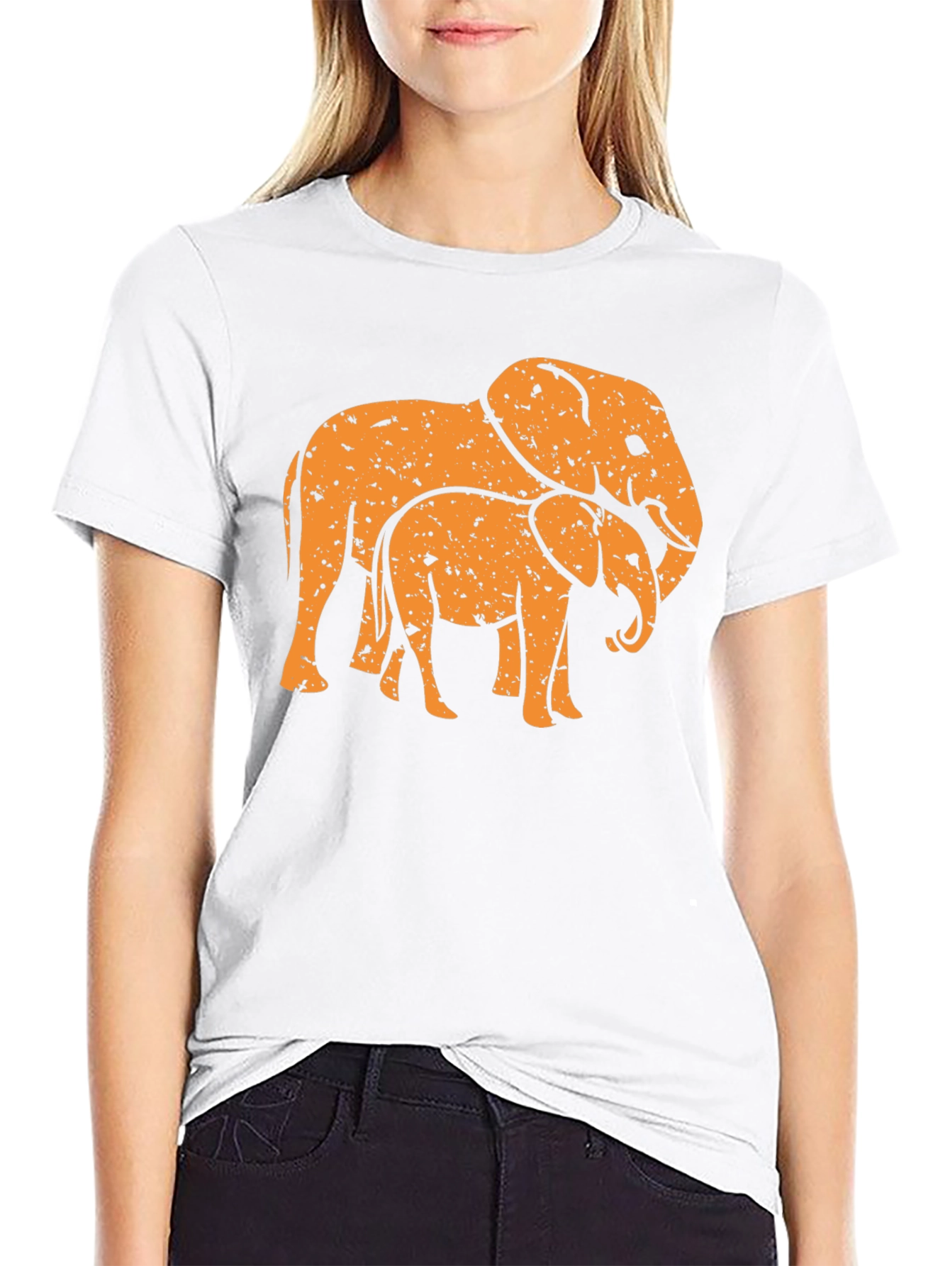 Elephant Family Black Graphic Tee