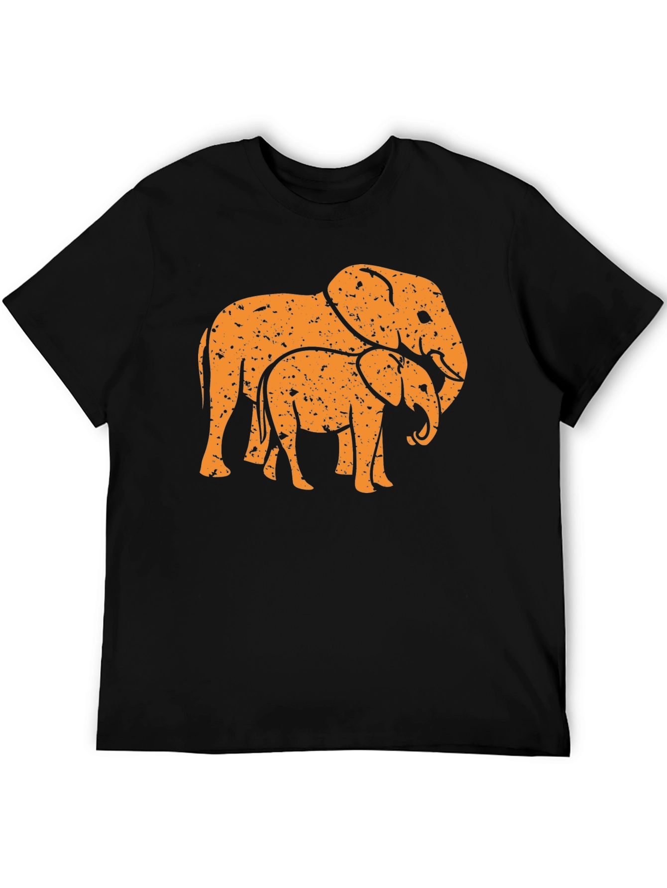 Elephant Family Black Graphic Tee
