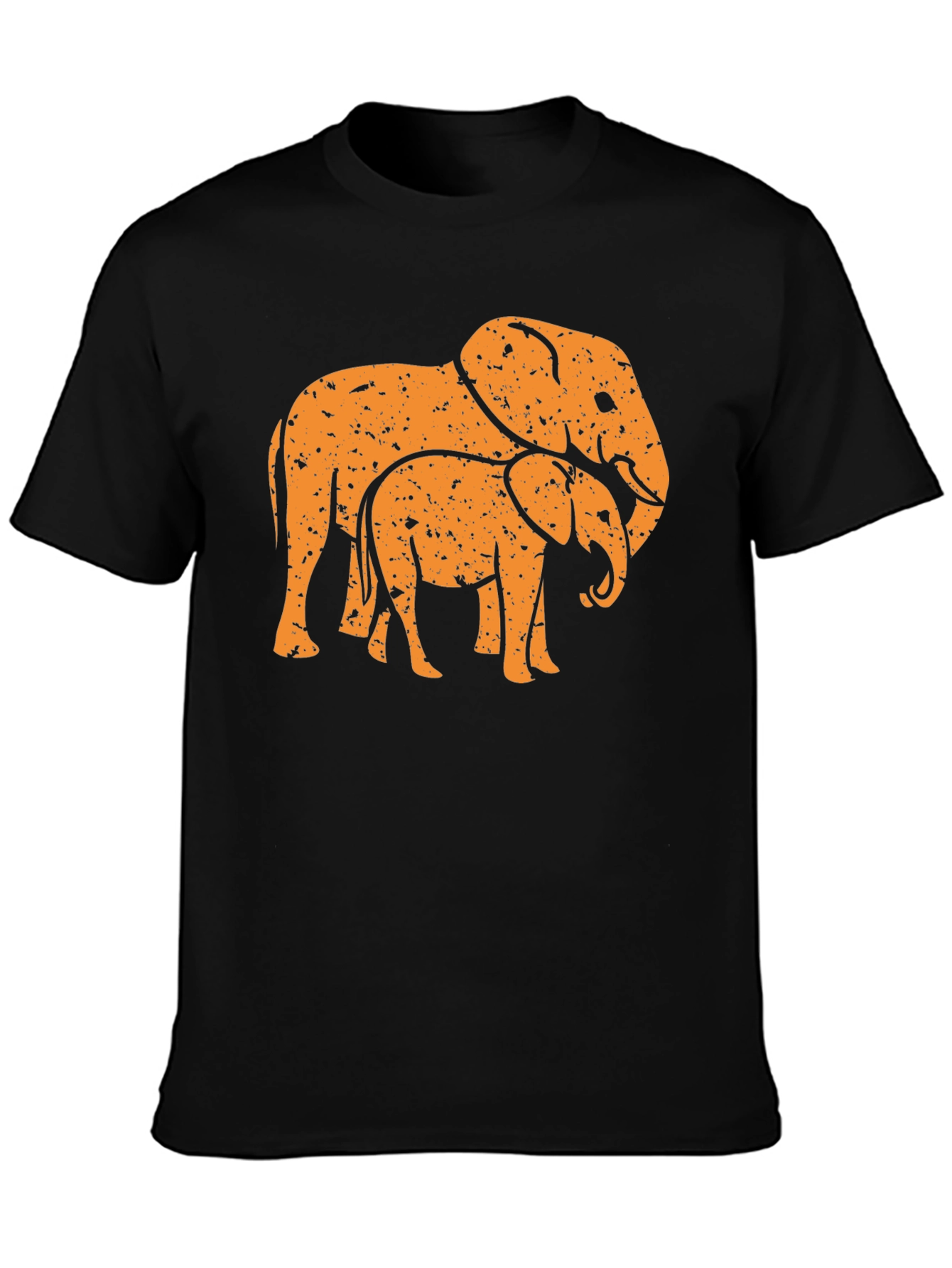Elephant Family Black Graphic Tee