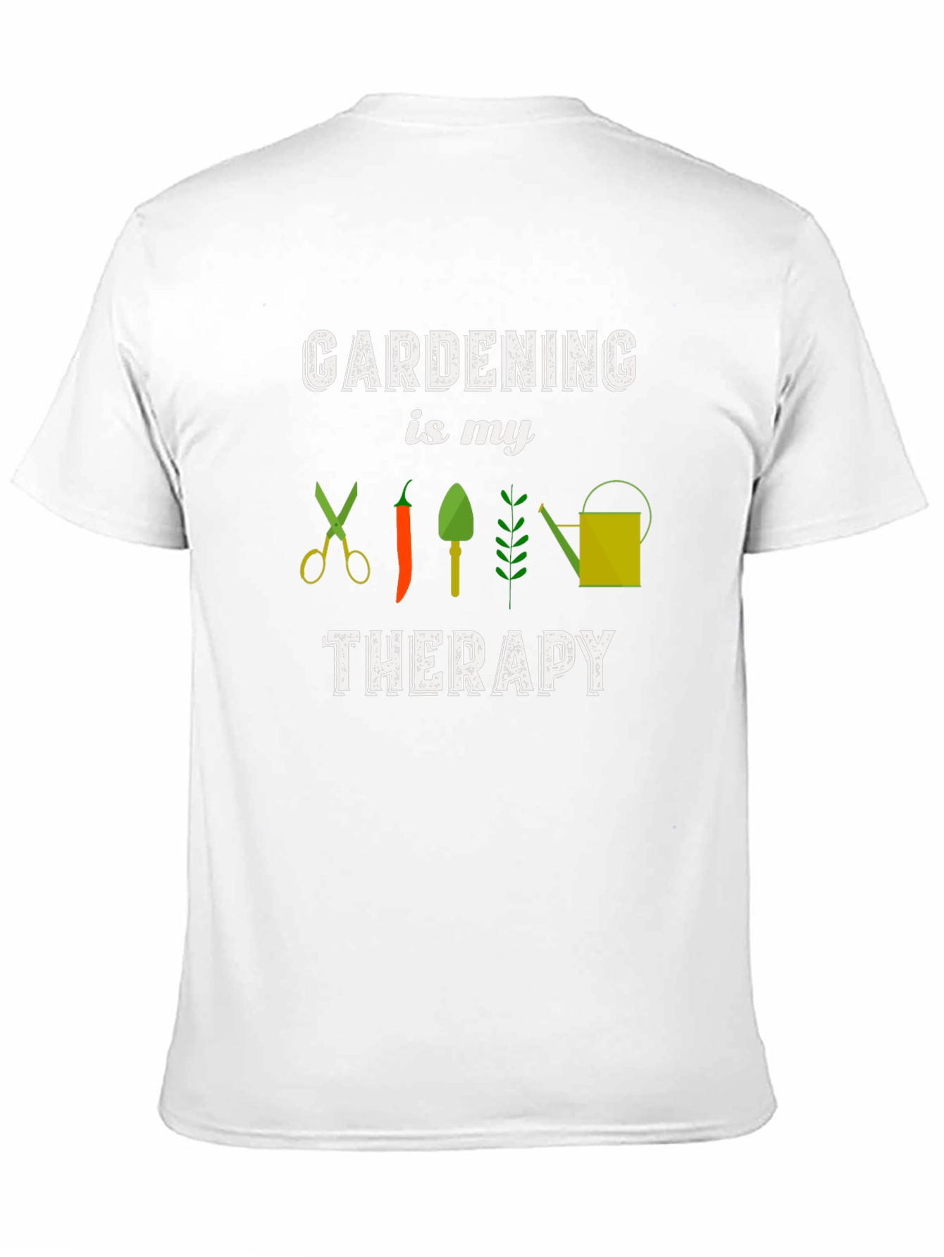 Gardening Therapy T-Shirt - Unisex Black Cotton Tee