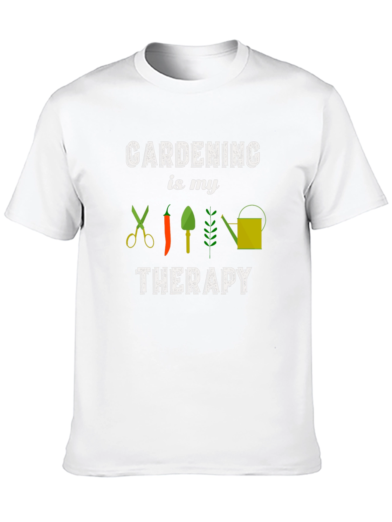 Gardening Therapy T-Shirt - Unisex Black Cotton Tee