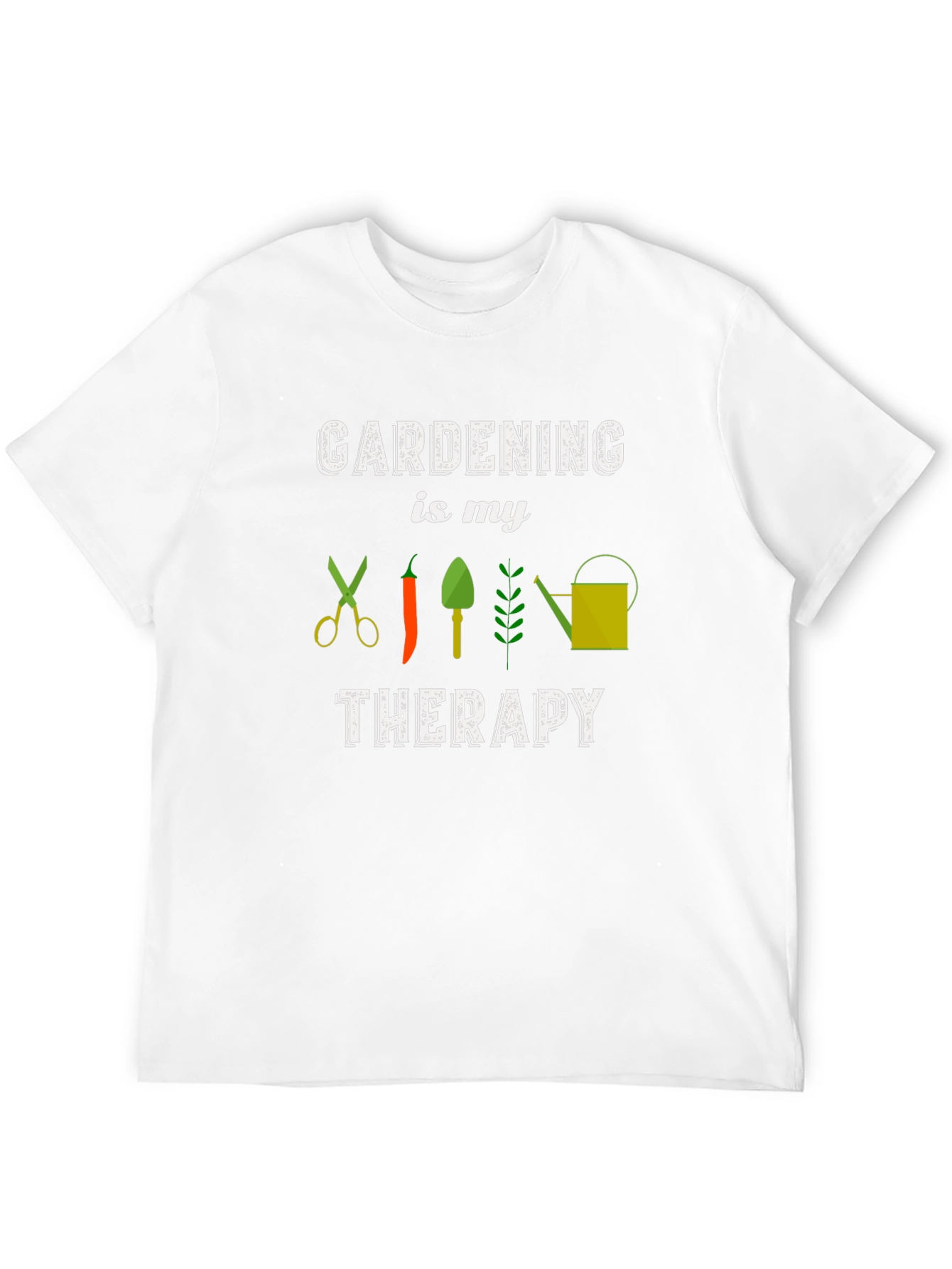 Gardening Therapy T-Shirt - Unisex Black Cotton Tee