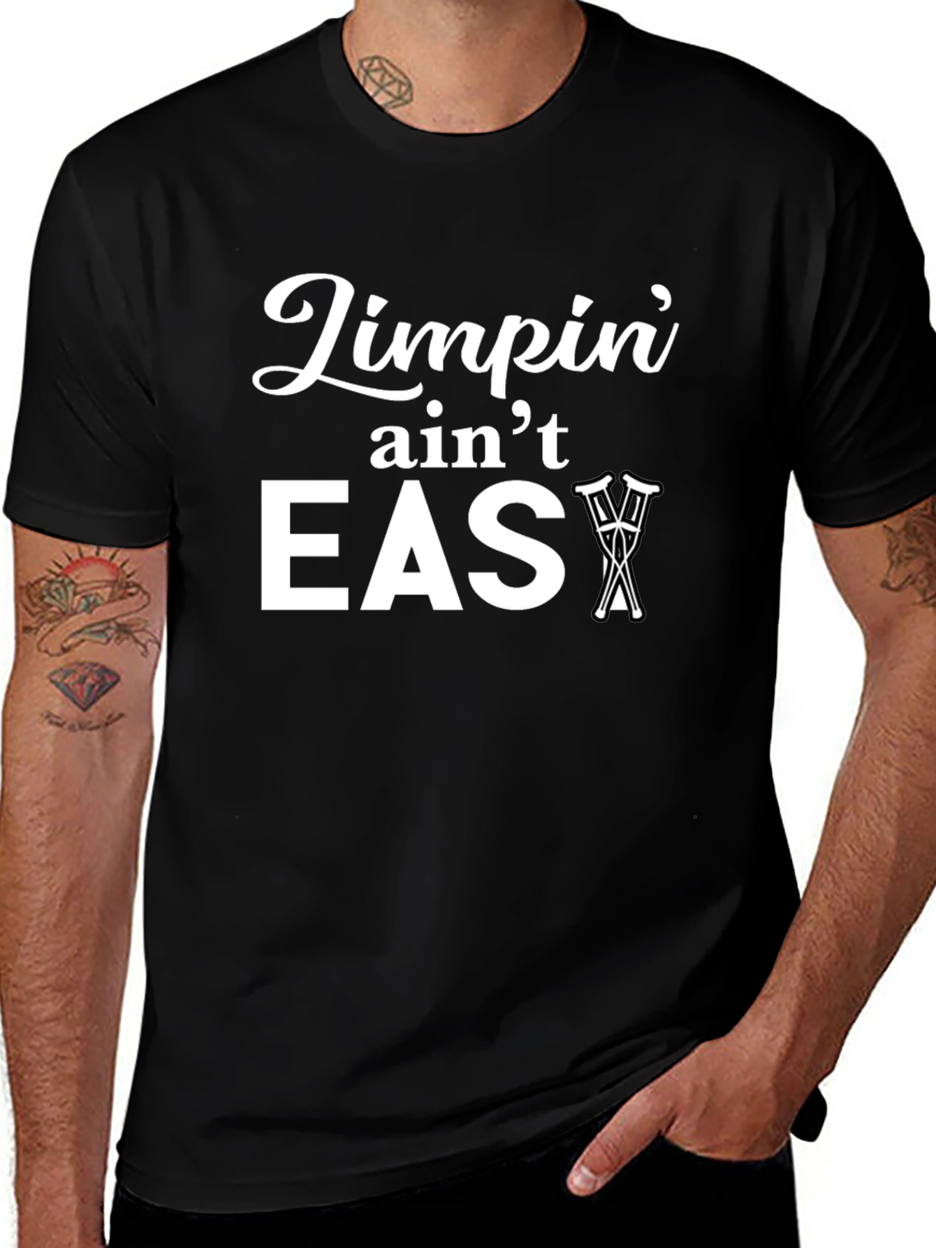 Limpin Aint Easy Graphic Print T-Shirt