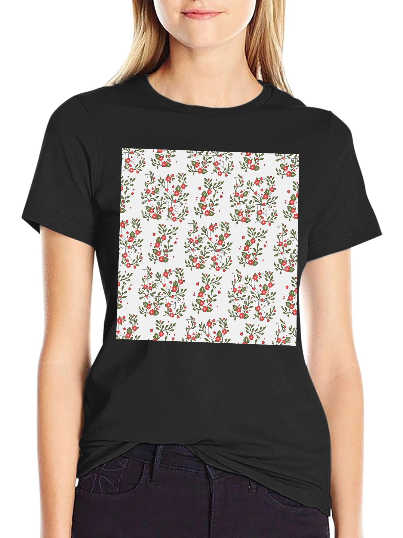 Floral Pattern T-Shirt: Stylish Mens Graphic Tee