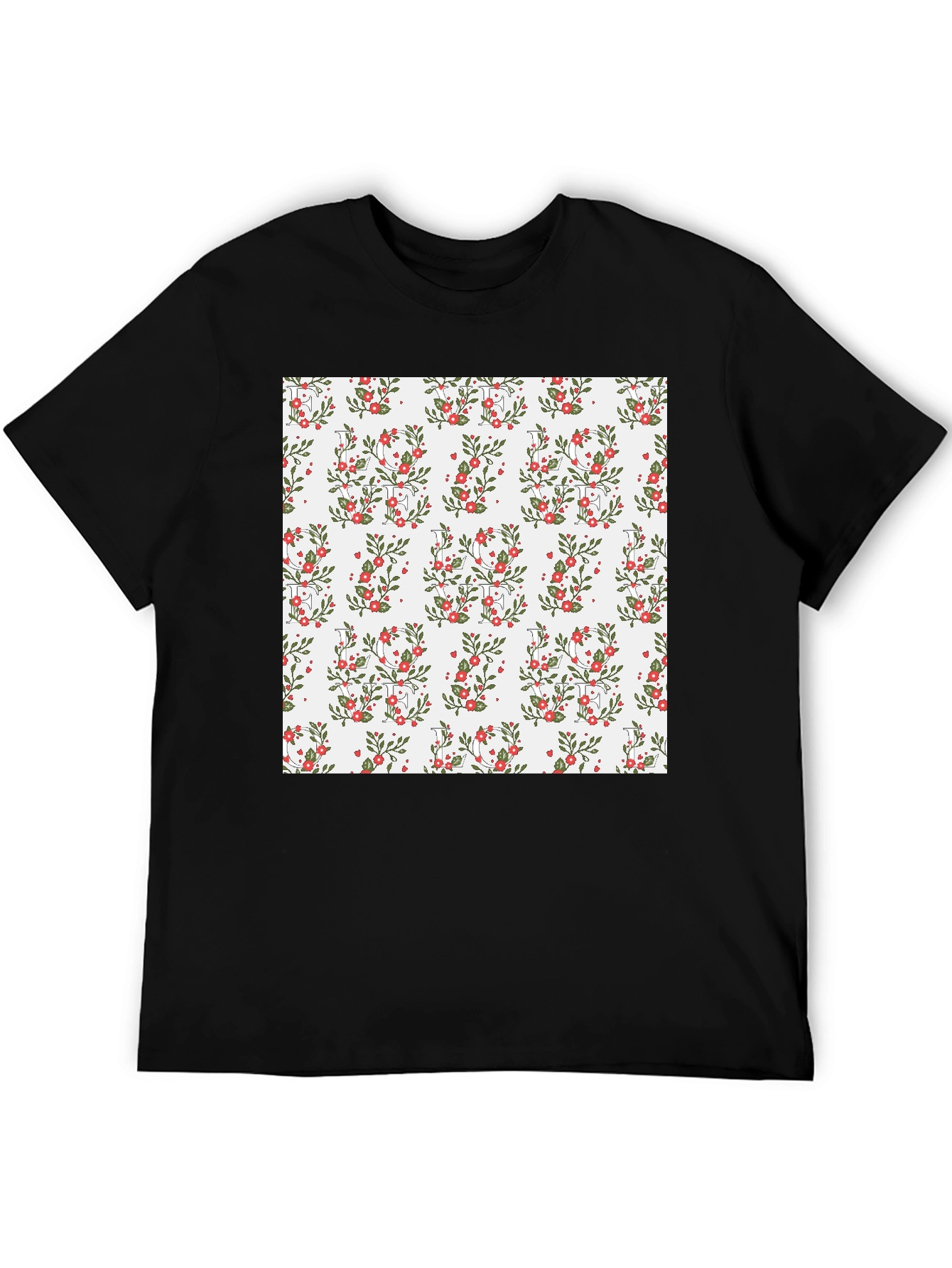 Floral Pattern T-Shirt: Stylish Mens Graphic Tee