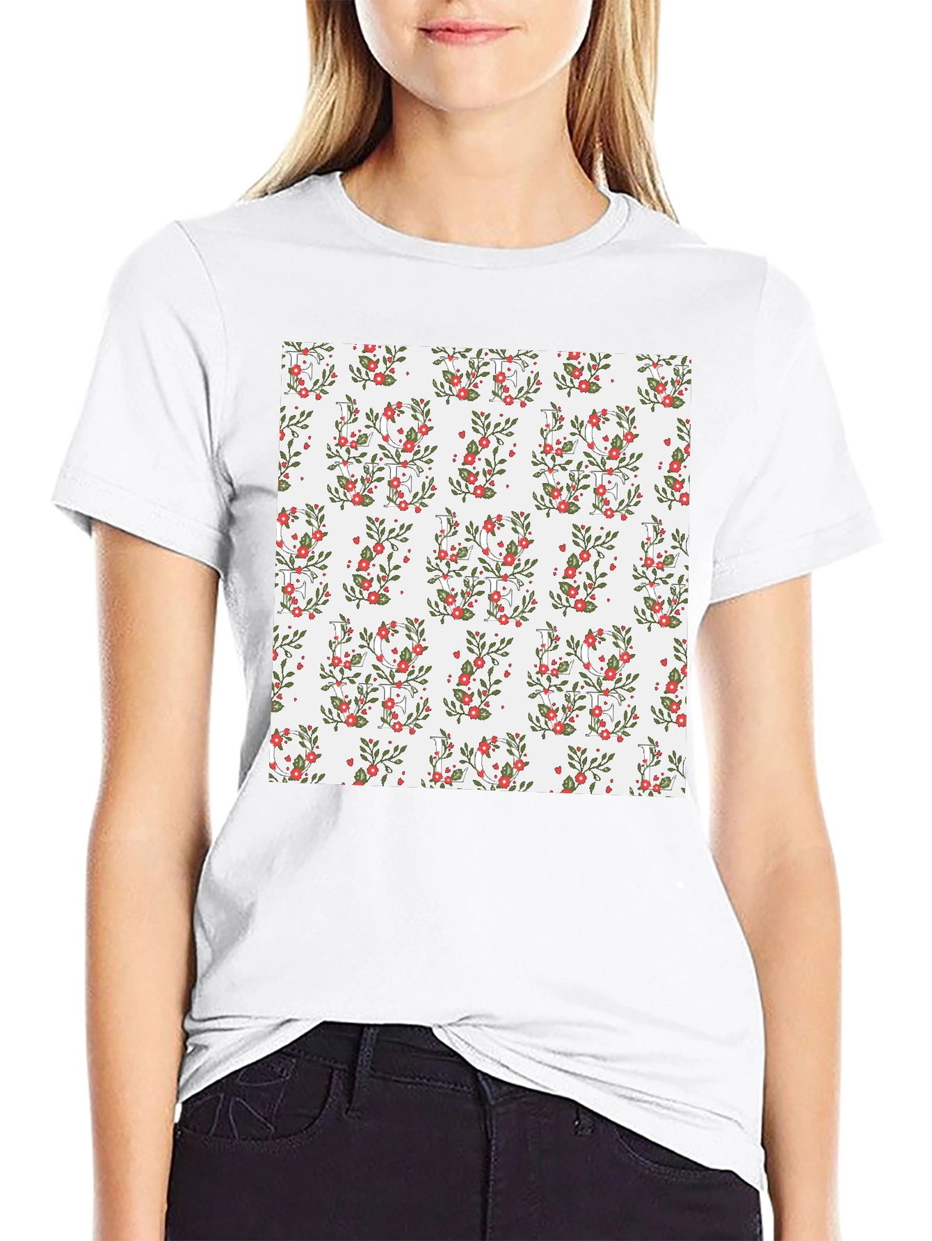 Floral Pattern T-Shirt: Stylish Mens Graphic Tee
