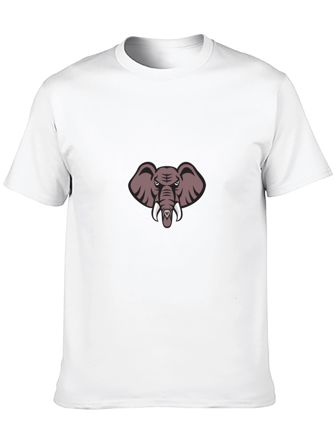 Mens Black T-Shirt with Elephant Graphic