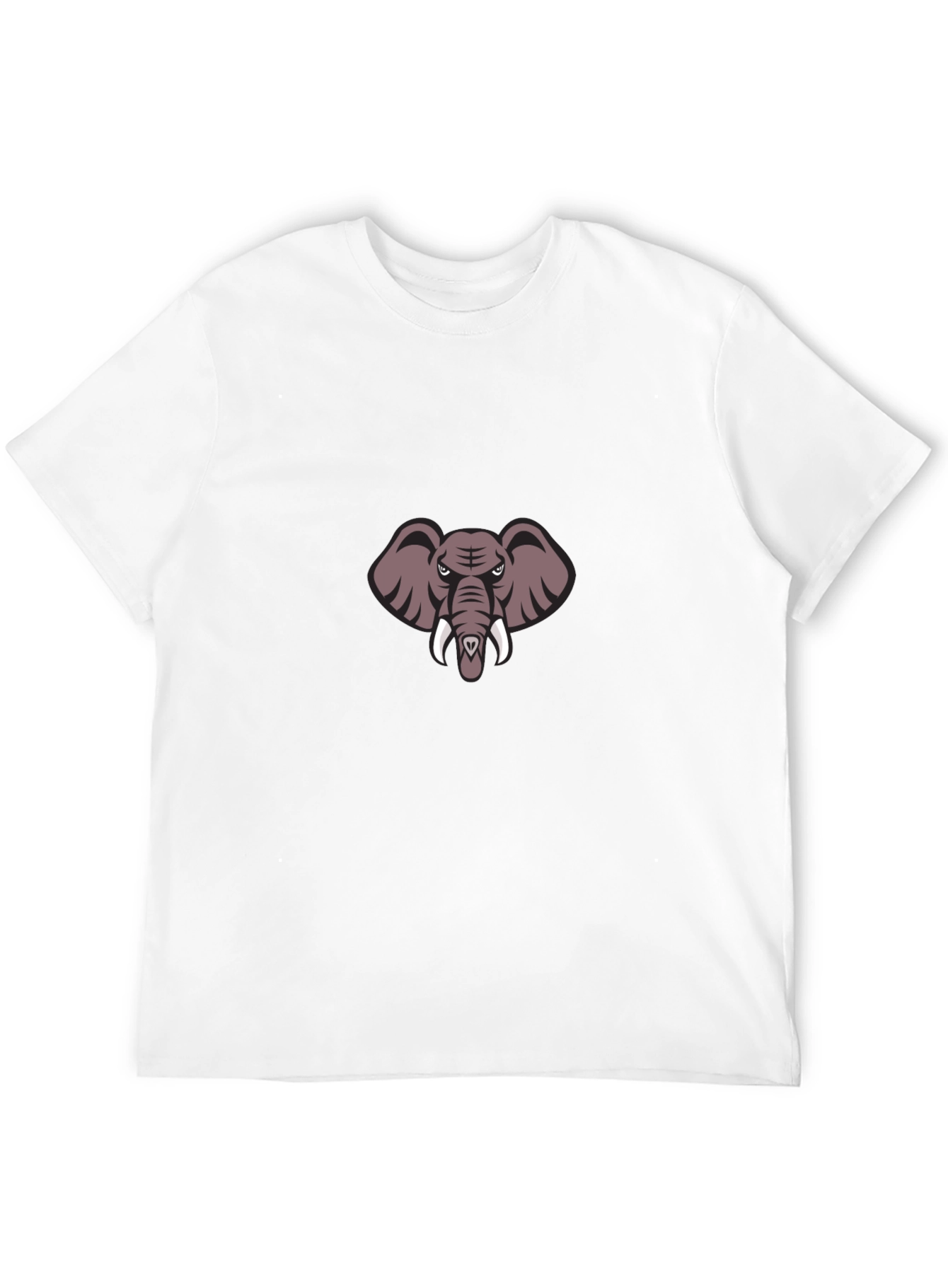 Mens Black T-Shirt with Elephant Graphic