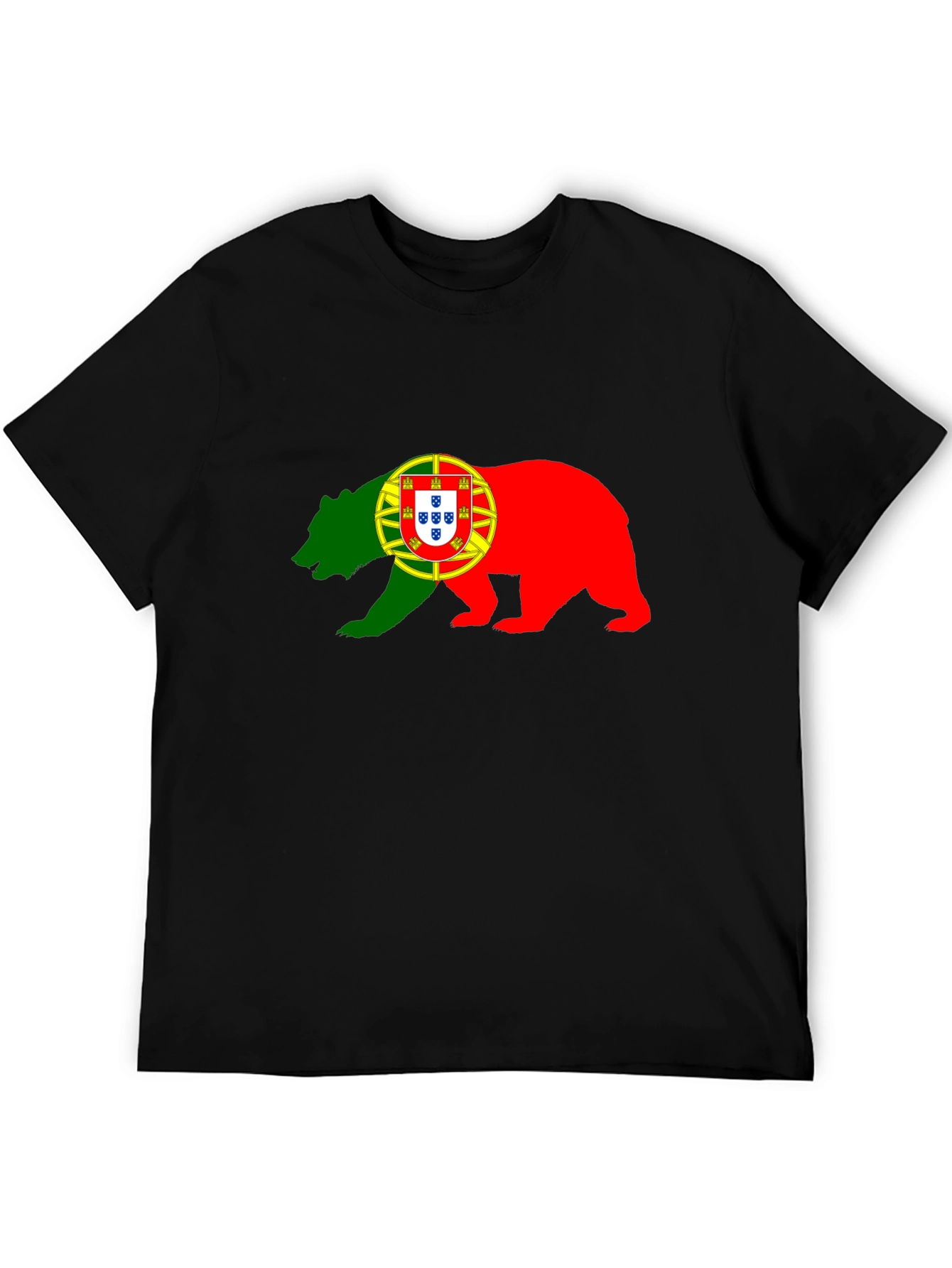 Portugal Flag Bear Graphic T-Shirt