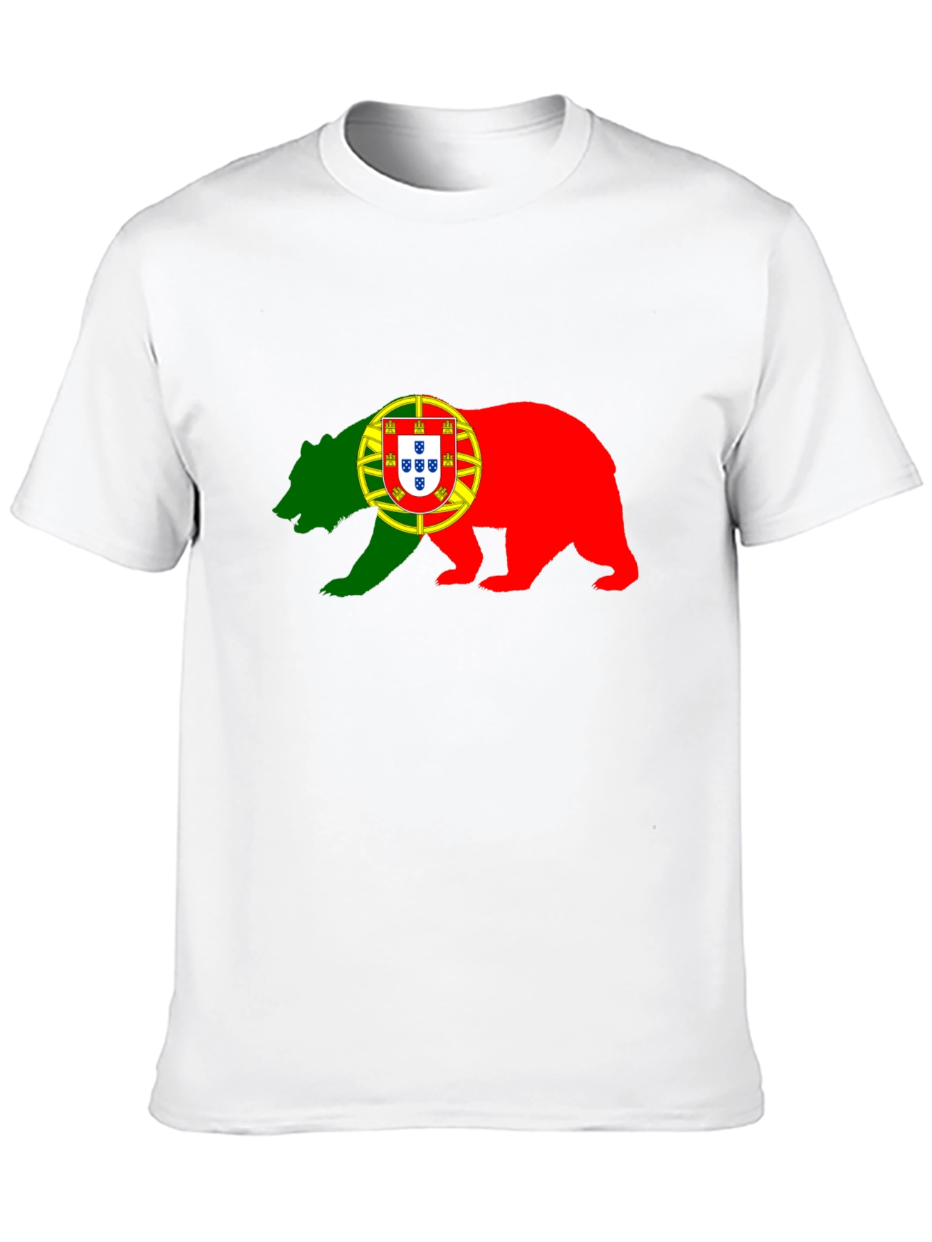 Portugal Flag Bear Graphic T-Shirt