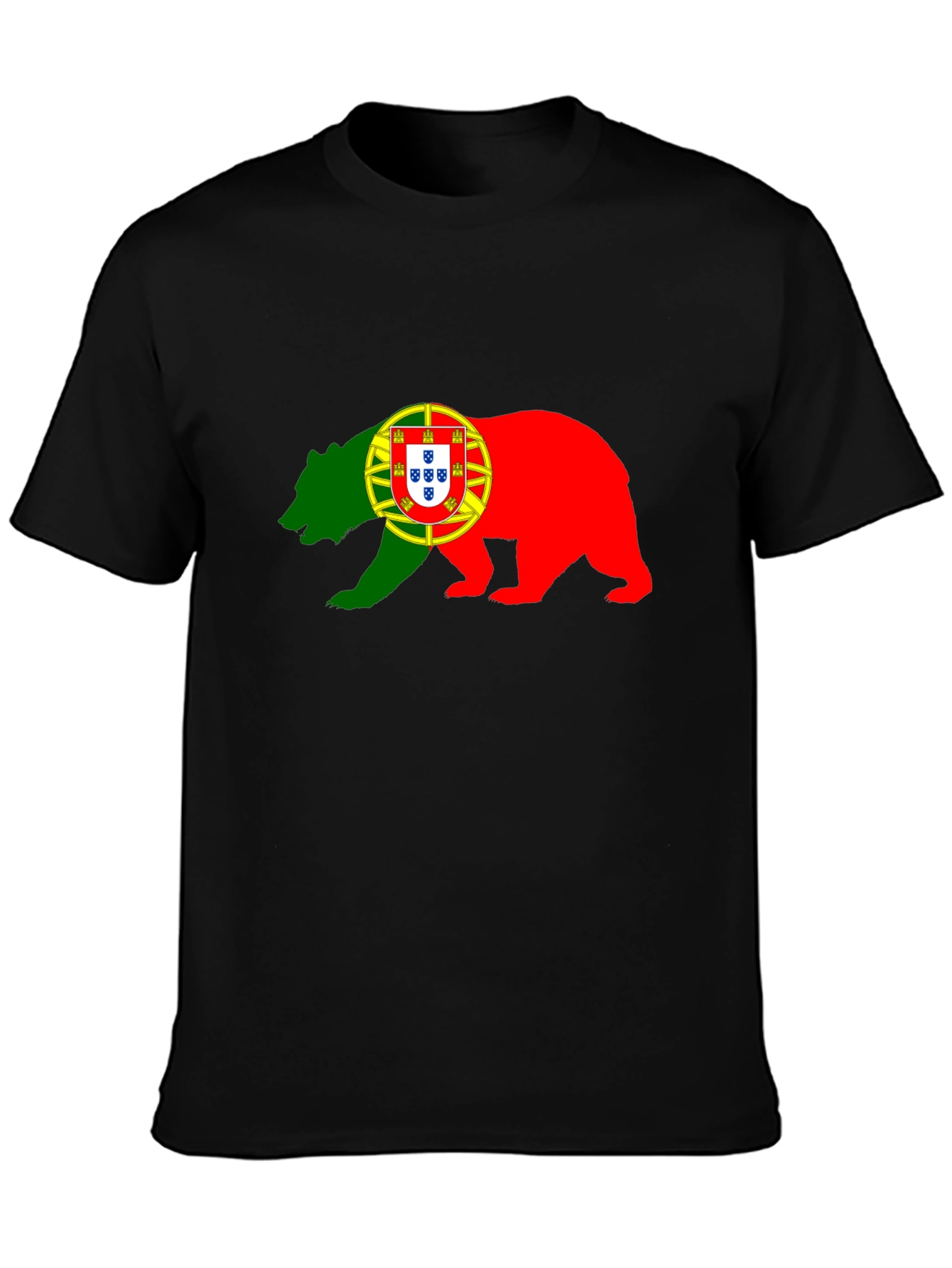 Portugal Flag Bear Graphic T-Shirt