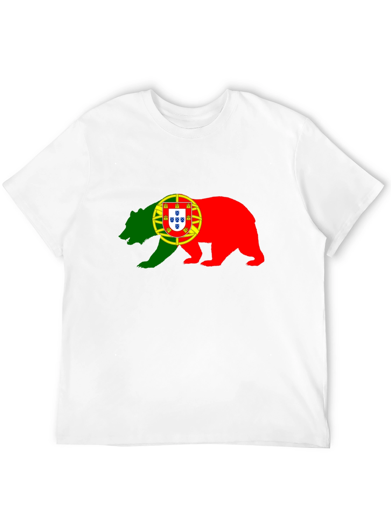 Portugal Flag Bear Graphic T-Shirt