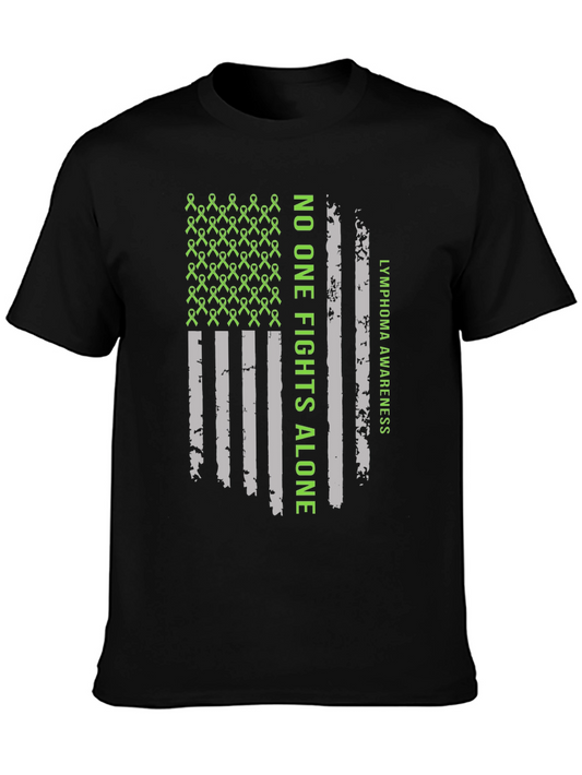 Lymphoma Awareness T-Shirt - No One Fights Alone