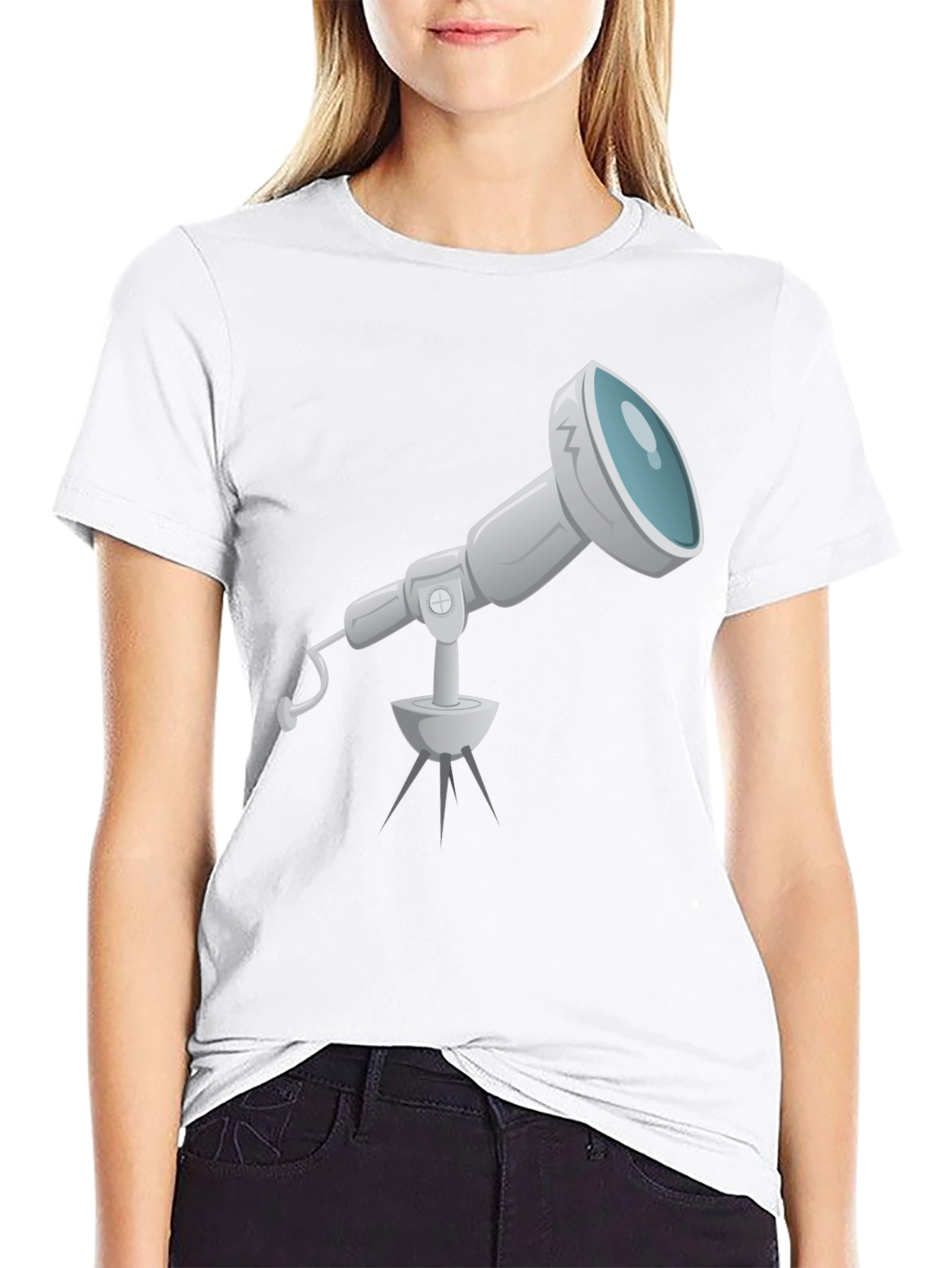 Telescope Graphic Tee - Black Cotton Comfort