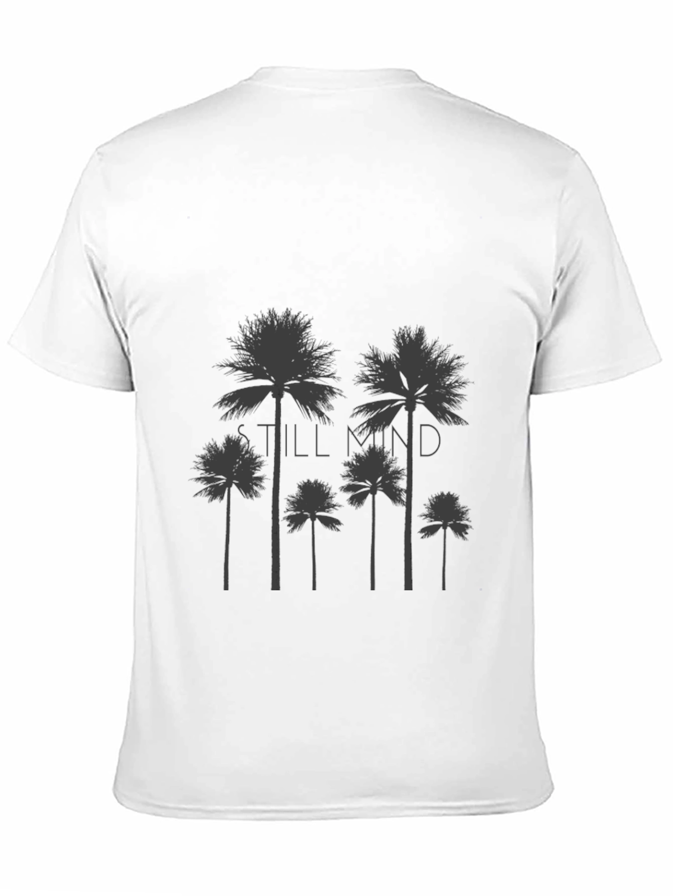 Still Mind Palm Tree Graphic T-Shirt - Black