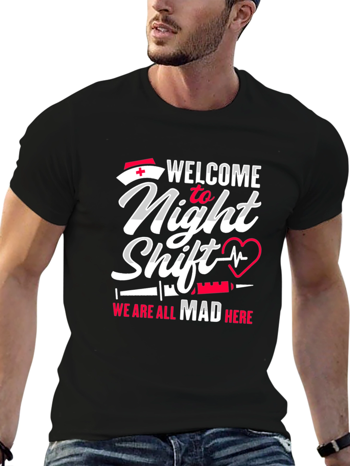 Night Shift Nurse T-Shirt - Mad Here