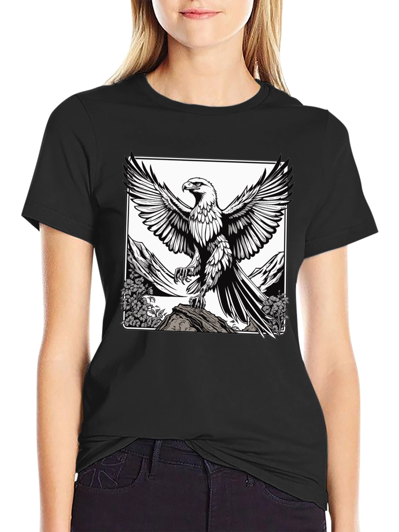 Eagle Graphic Black T-Shirt