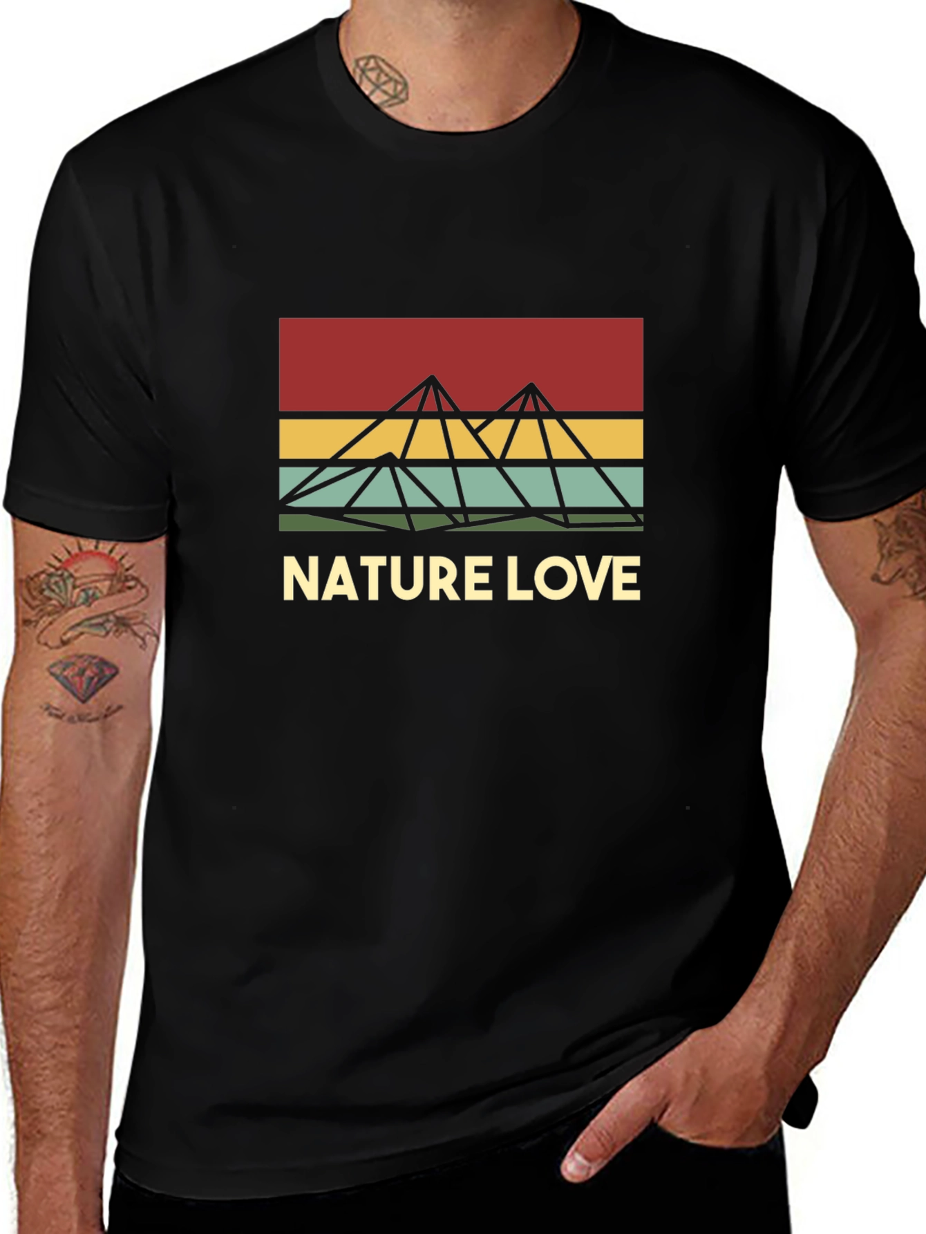 Nature Love Retro Mountain T-Shirt