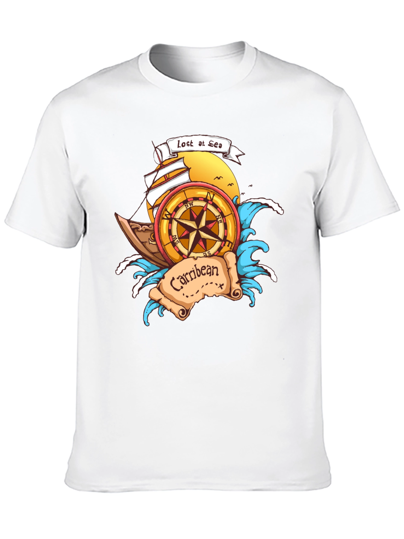Lost at Sea Caribbean T-Shirt