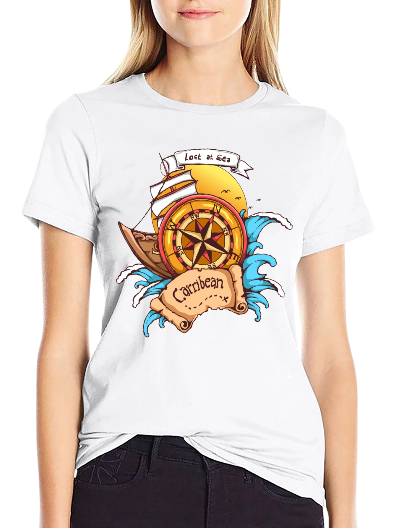 Lost at Sea Caribbean T-Shirt