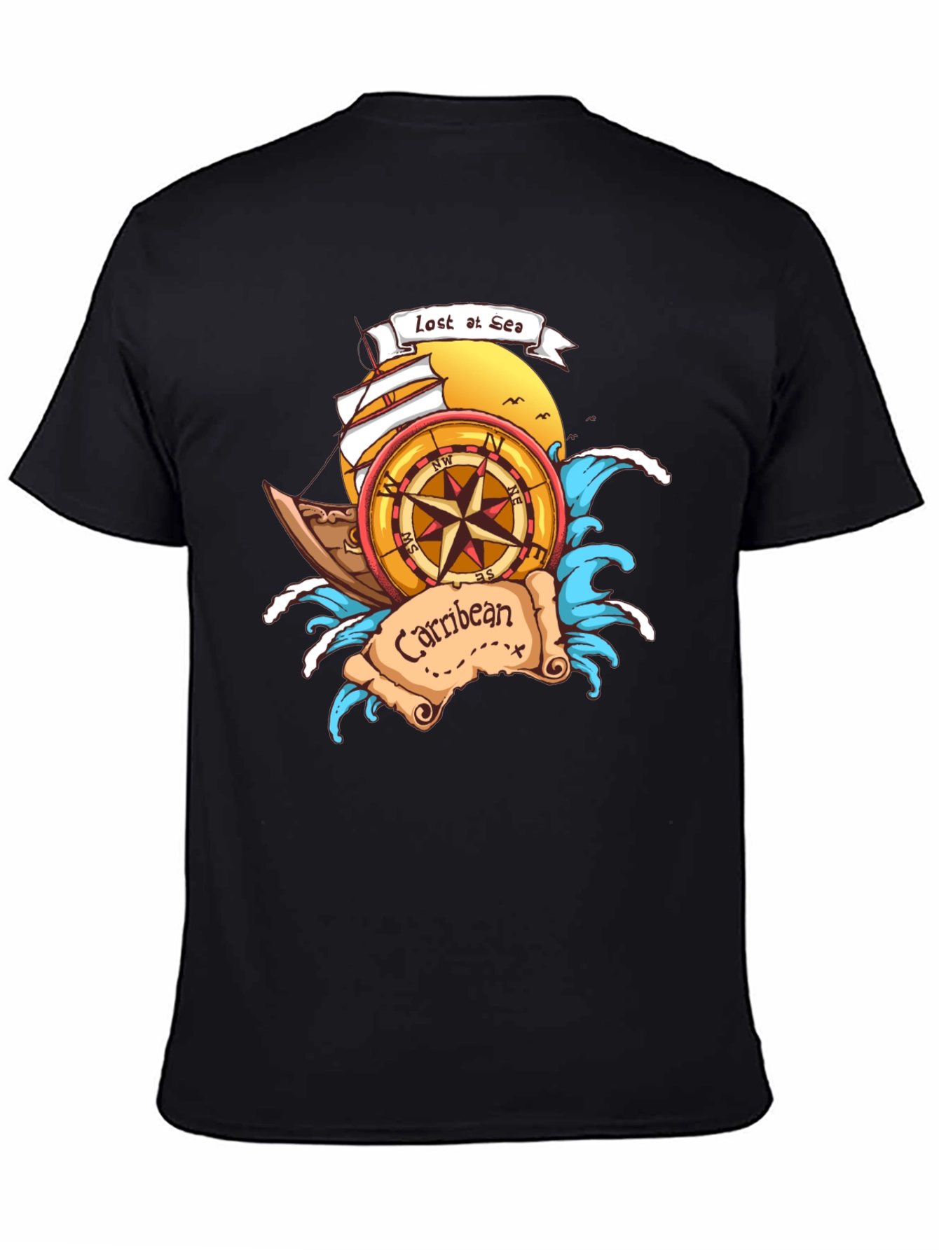 Lost at Sea Caribbean T-Shirt