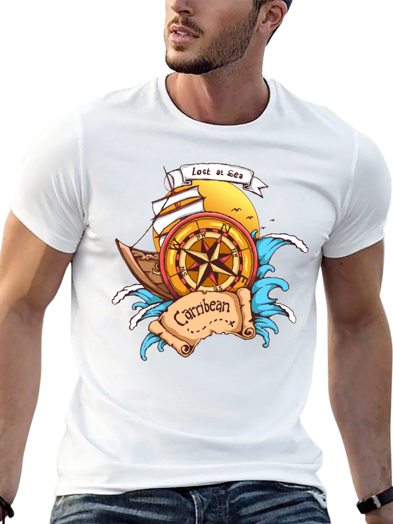 Lost at Sea Caribbean T-Shirt