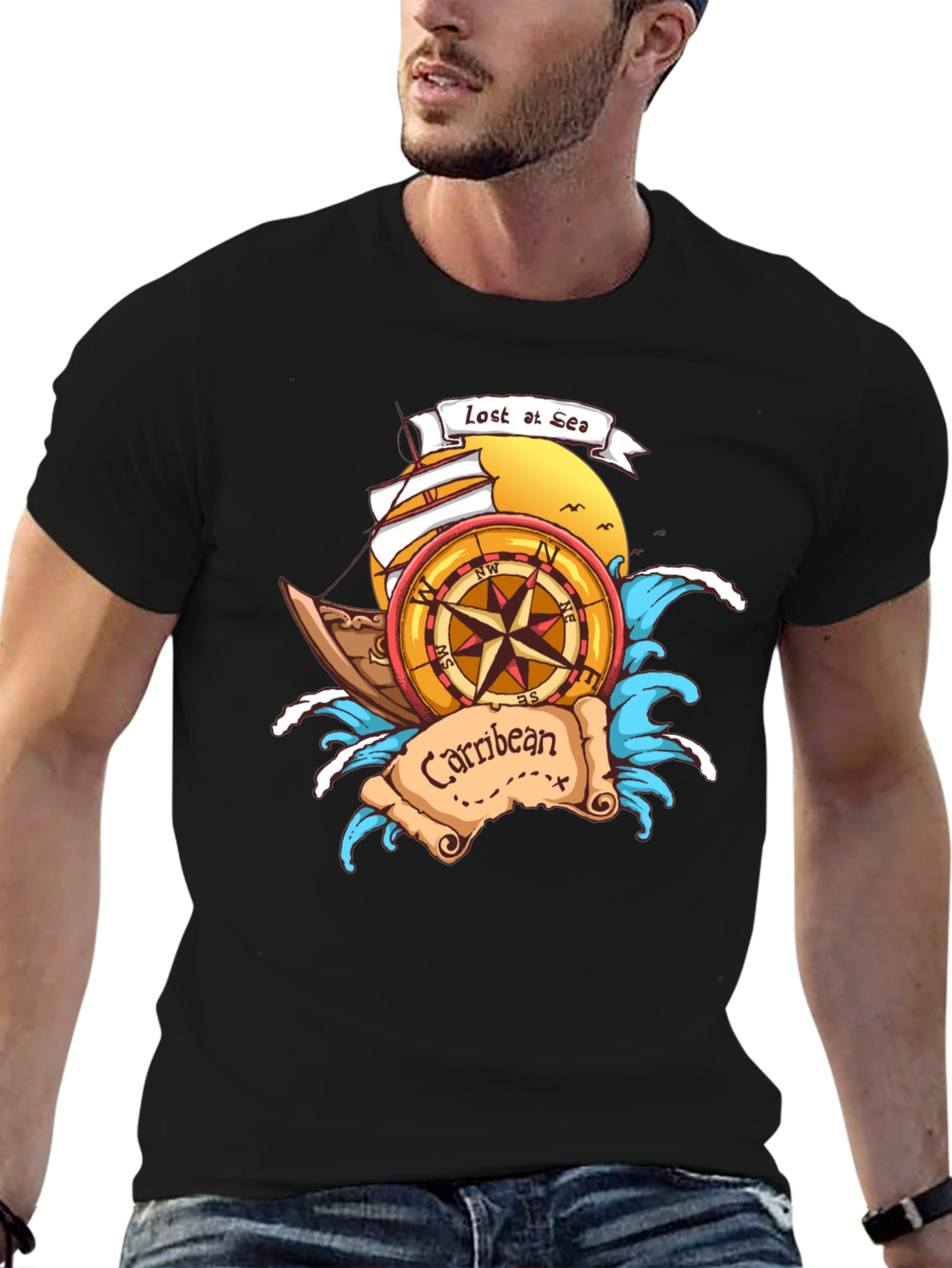 Lost at Sea Caribbean T-Shirt
