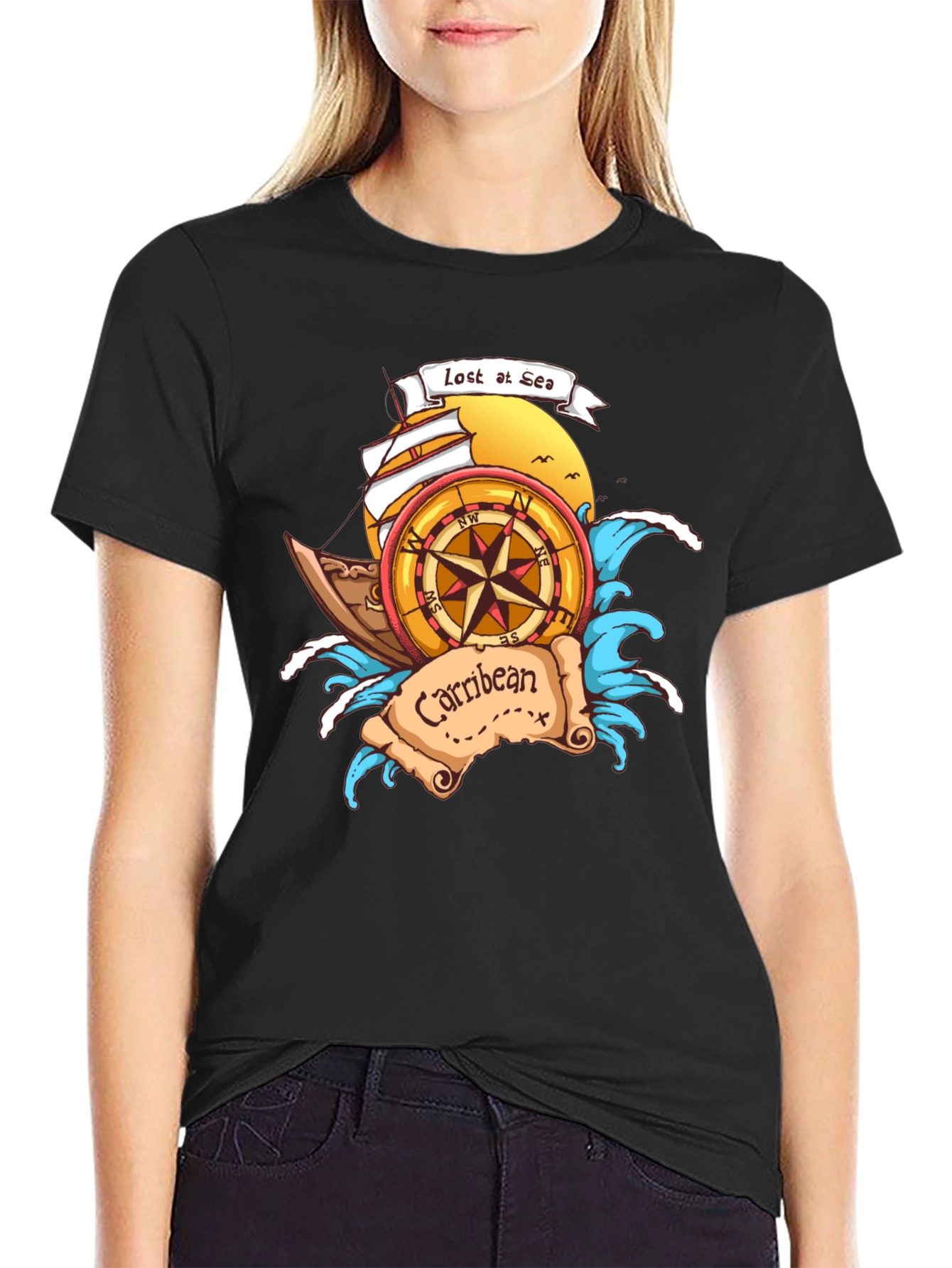 Lost at Sea Caribbean T-Shirt