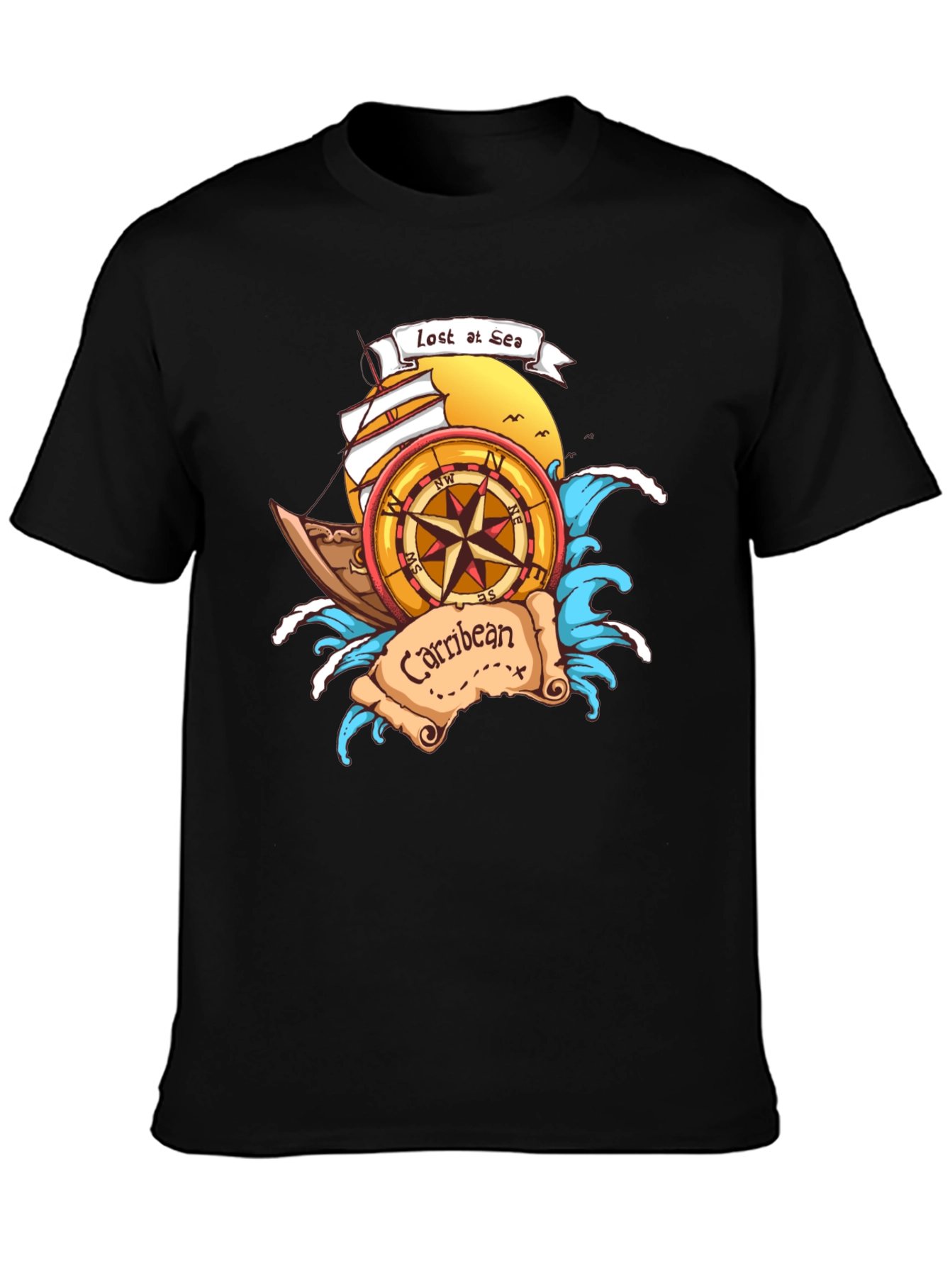 Lost at Sea Caribbean T-Shirt