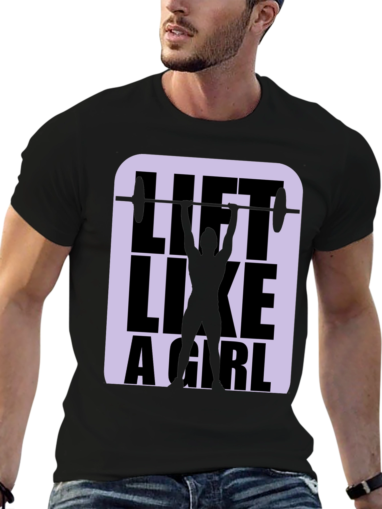 Lift Like A Girl - Black Graphic Tee
