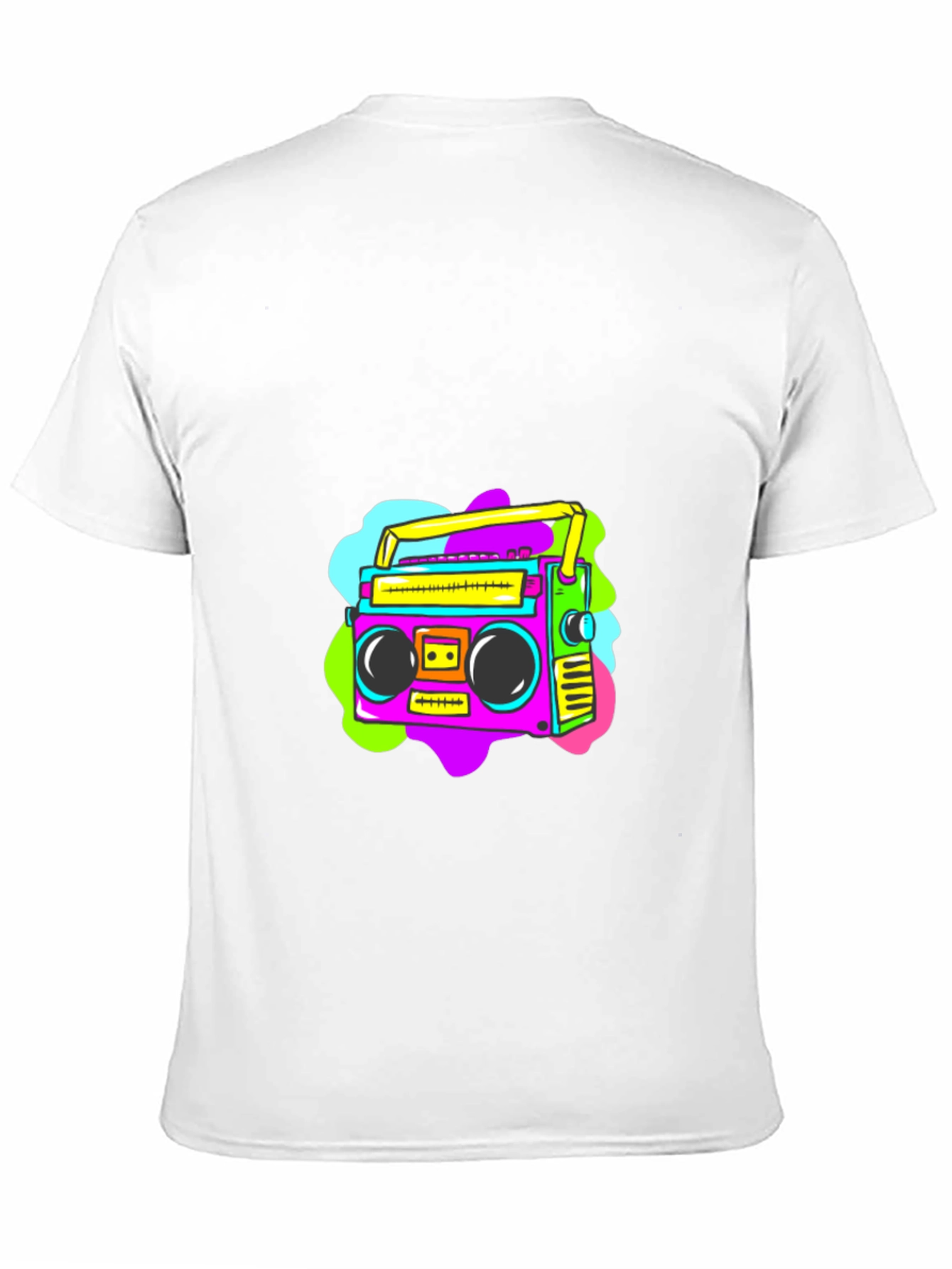 Retro Boombox Graphic Tee - Classic Black T-Shirt