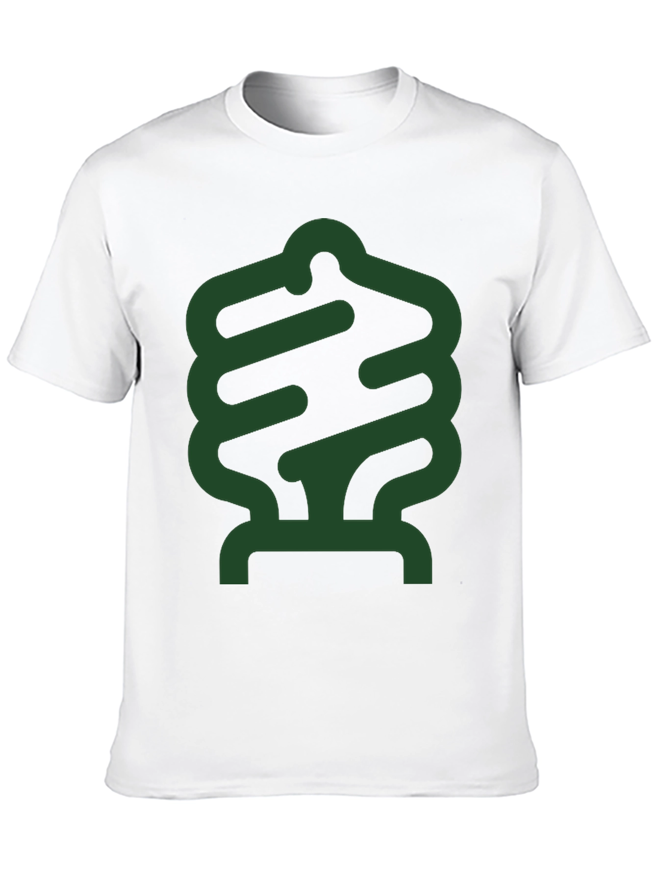 Abstract Green Design Black T-Shirt