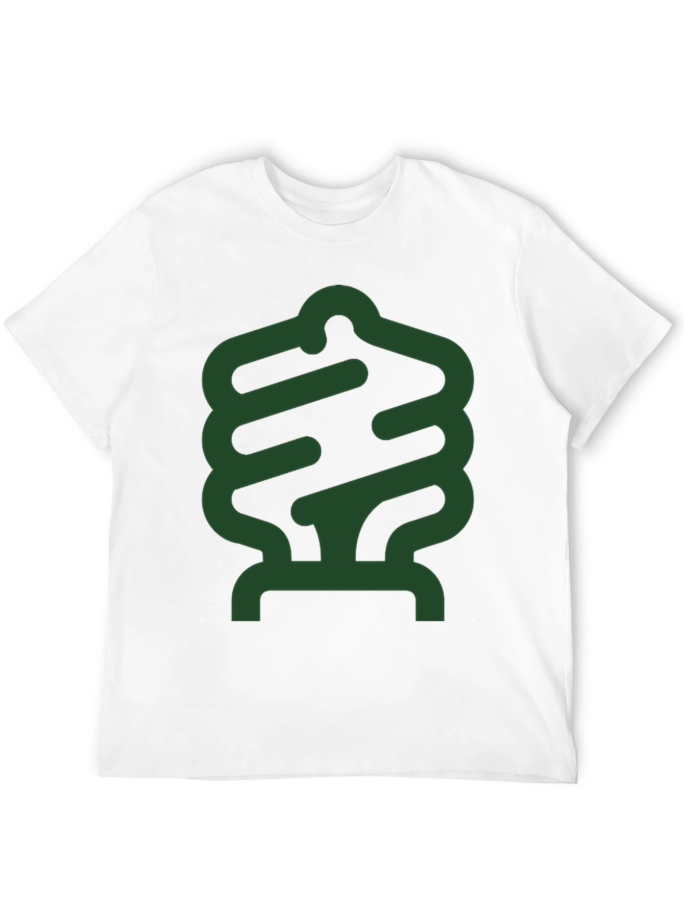 Abstract Green Design Black T-Shirt