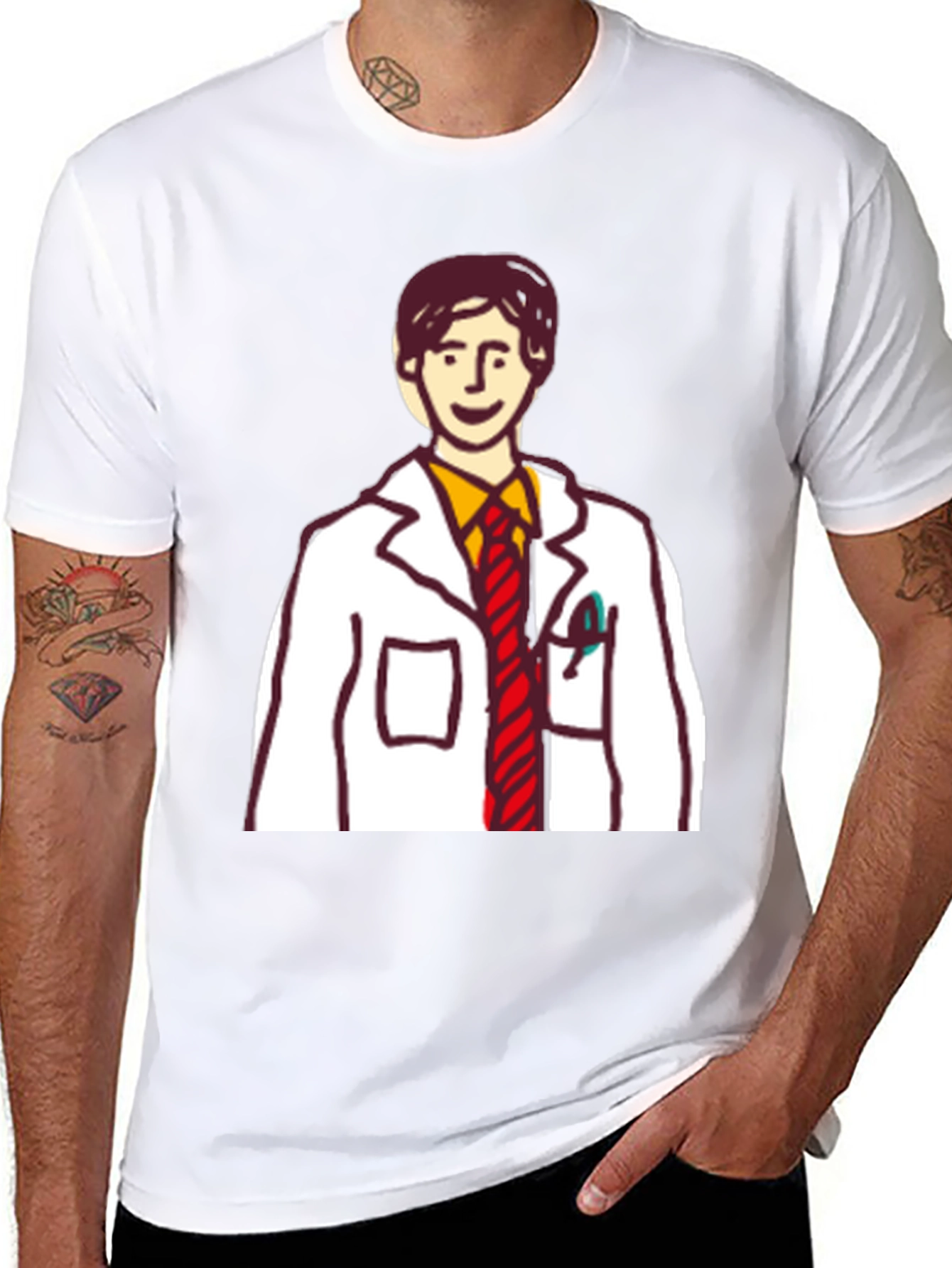 Cartoon Doctor T-Shirt - Quirky & Unique Design