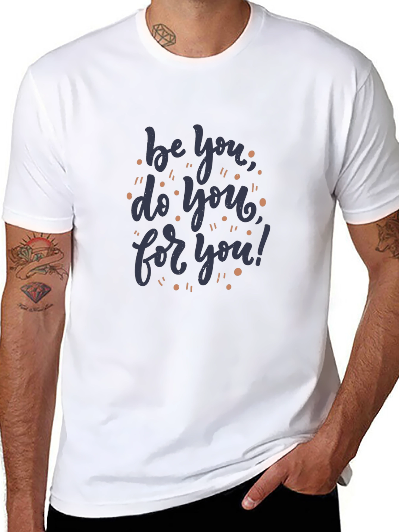 Inspirational Be You Do You Black Cotton T-Shirt