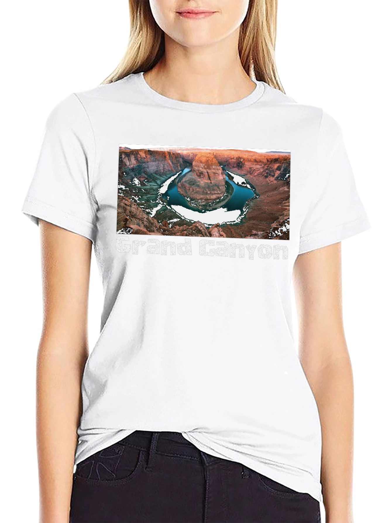 Grand Canyon Scenic View Black T-Shirt