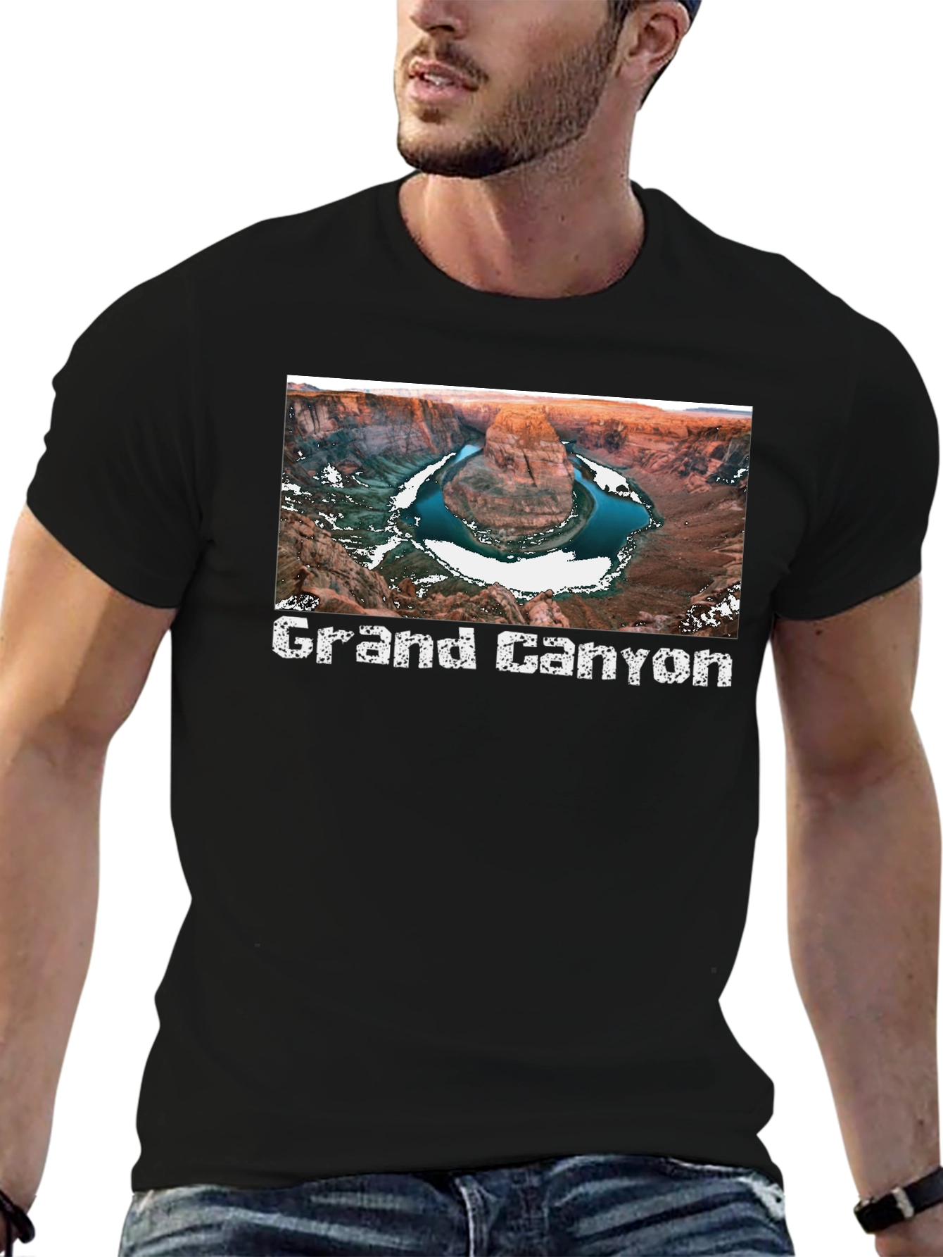 Grand Canyon Scenic View Black T-Shirt