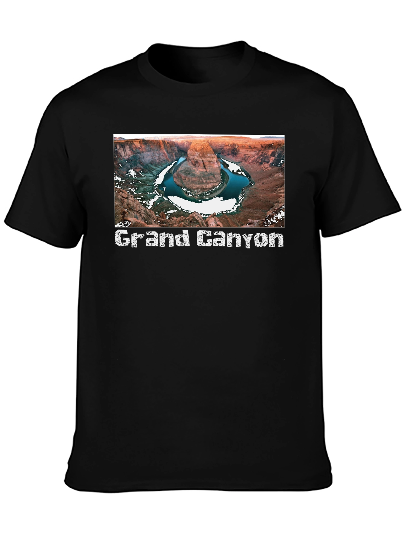 Grand Canyon Scenic View Black T-Shirt