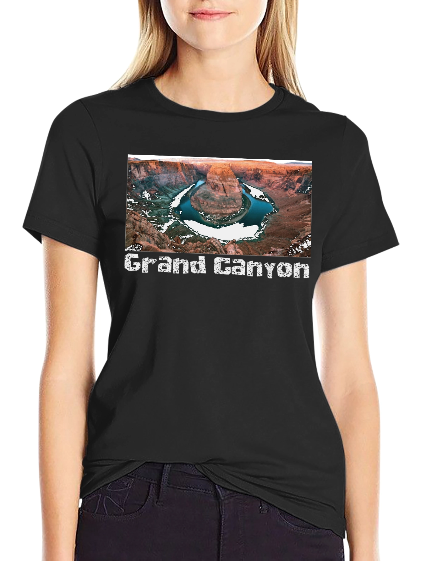 Grand Canyon Scenic View Black T-Shirt