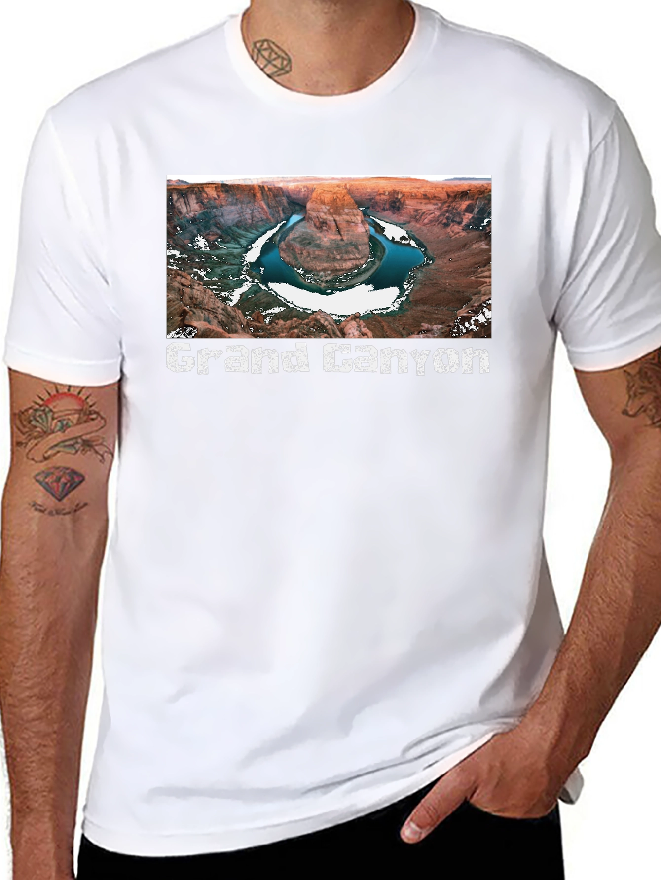 Grand Canyon Scenic View Black T-Shirt