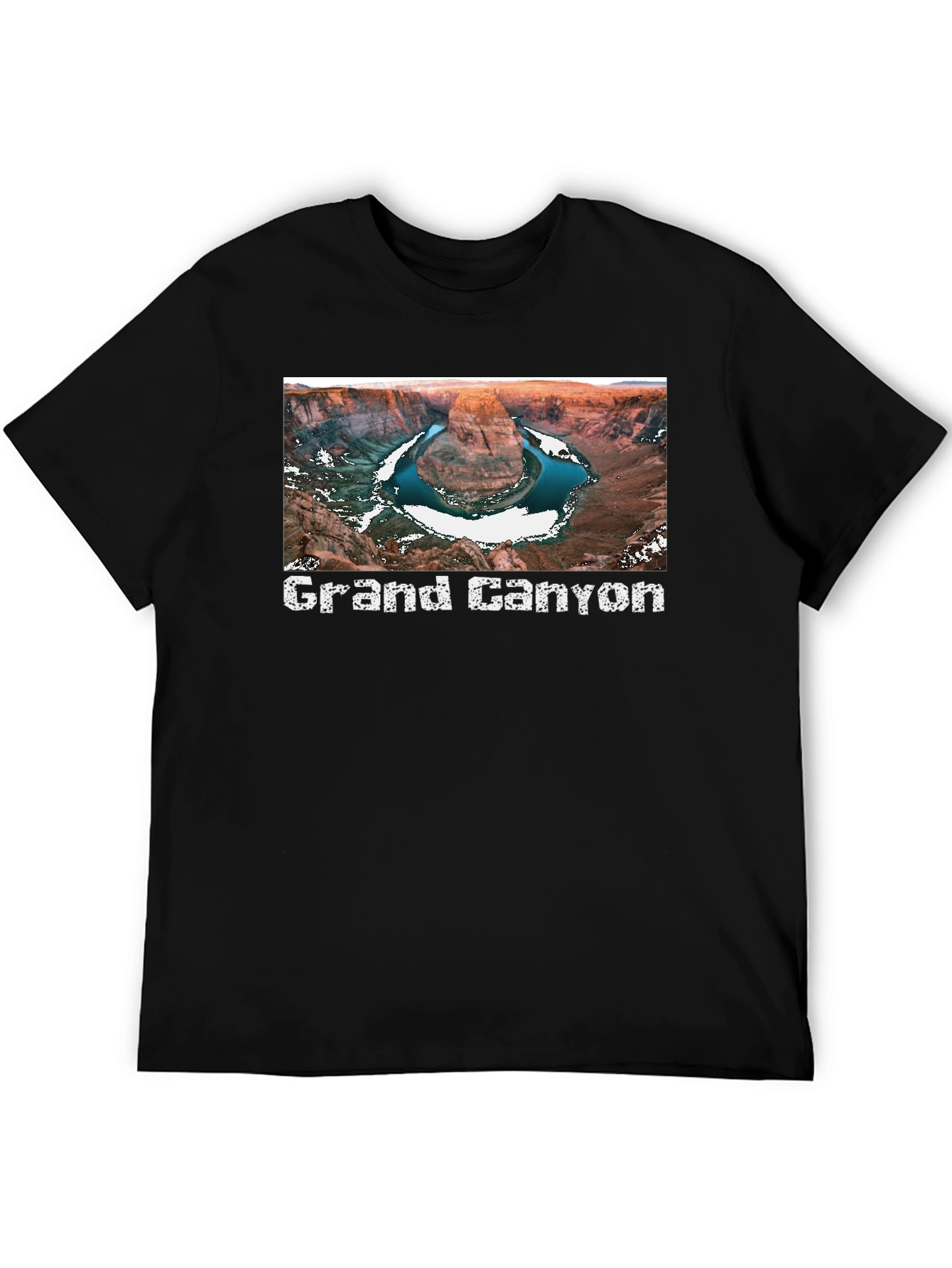 Grand Canyon Scenic View Black T-Shirt