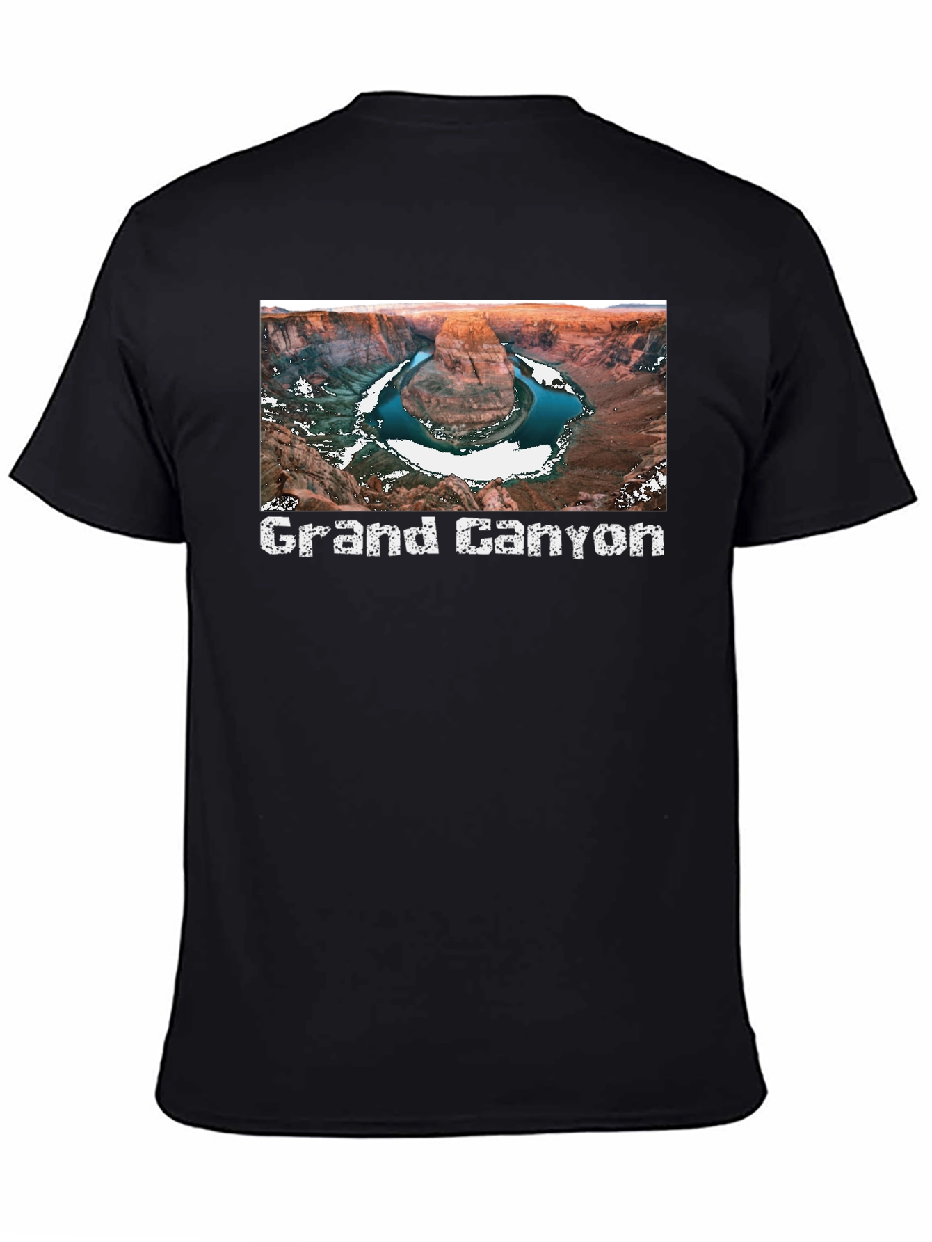Grand Canyon Scenic View Black T-Shirt
