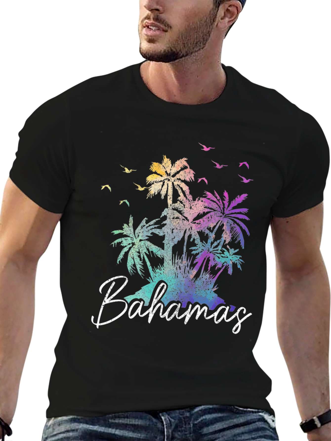 Bahamas Palm Tree Graphic T-Shirt