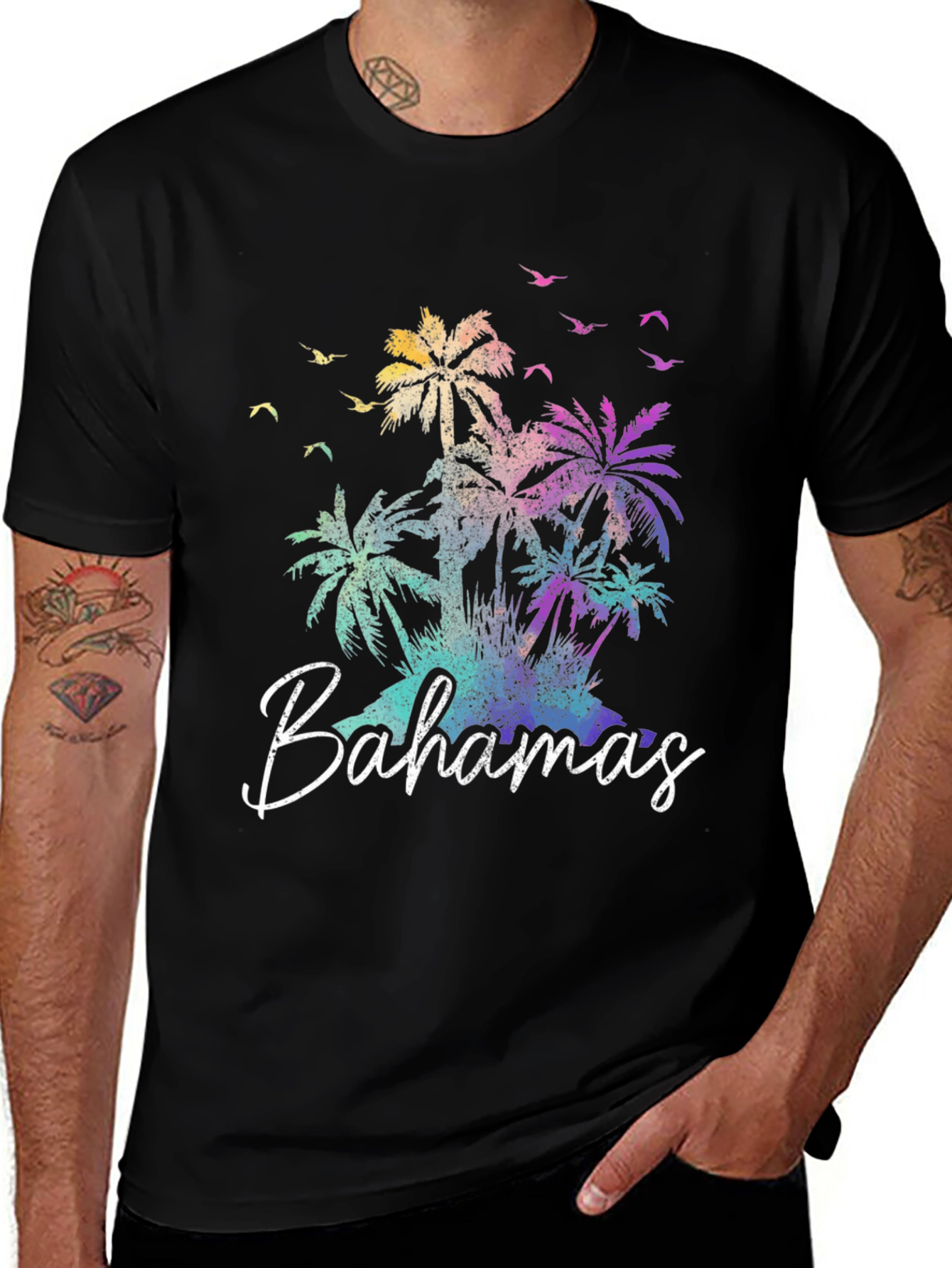 Bahamas Palm Tree Graphic T-Shirt
