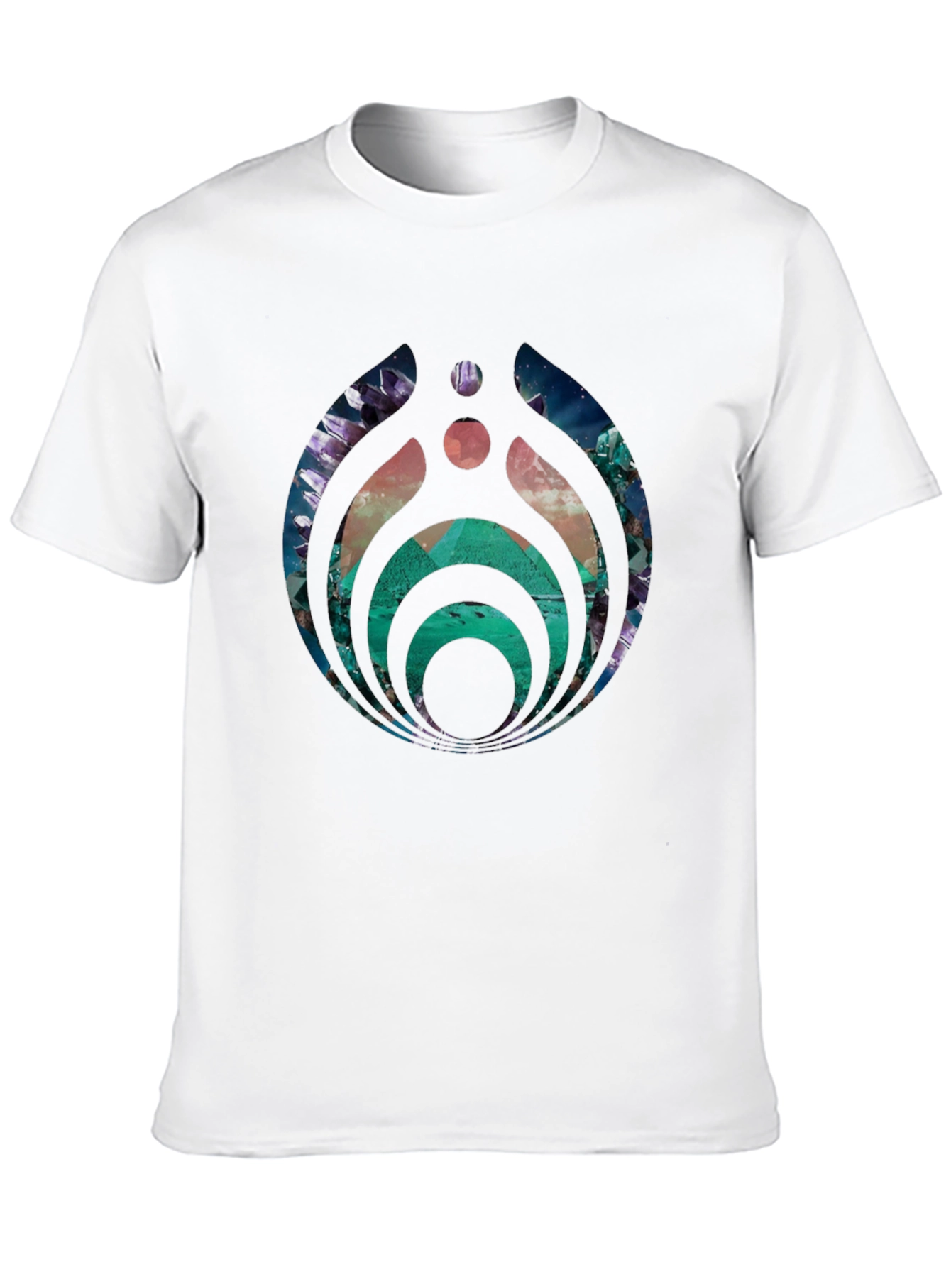 Abstract Geometric Graphic Black T-Shirt