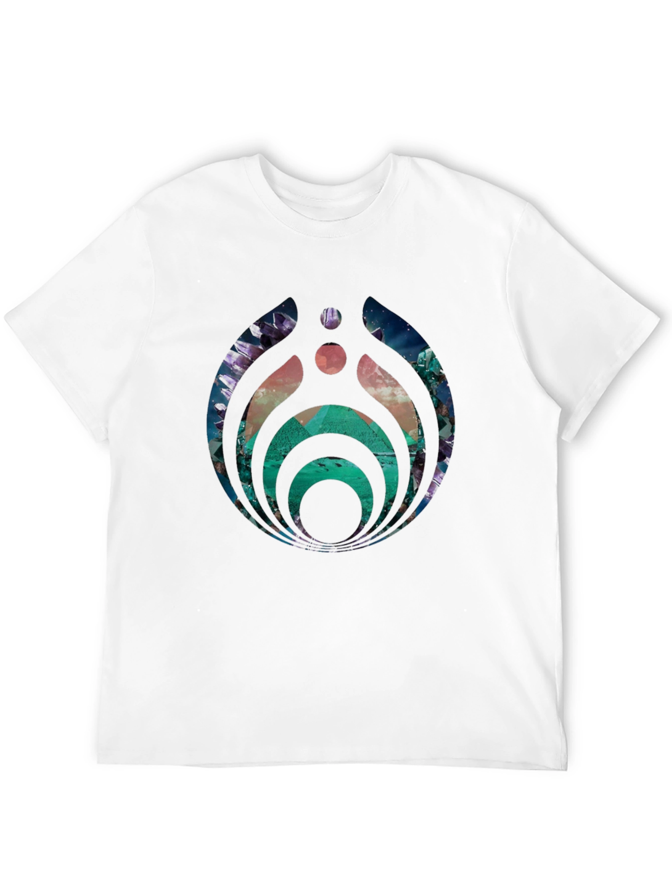 Abstract Geometric Graphic Black T-Shirt